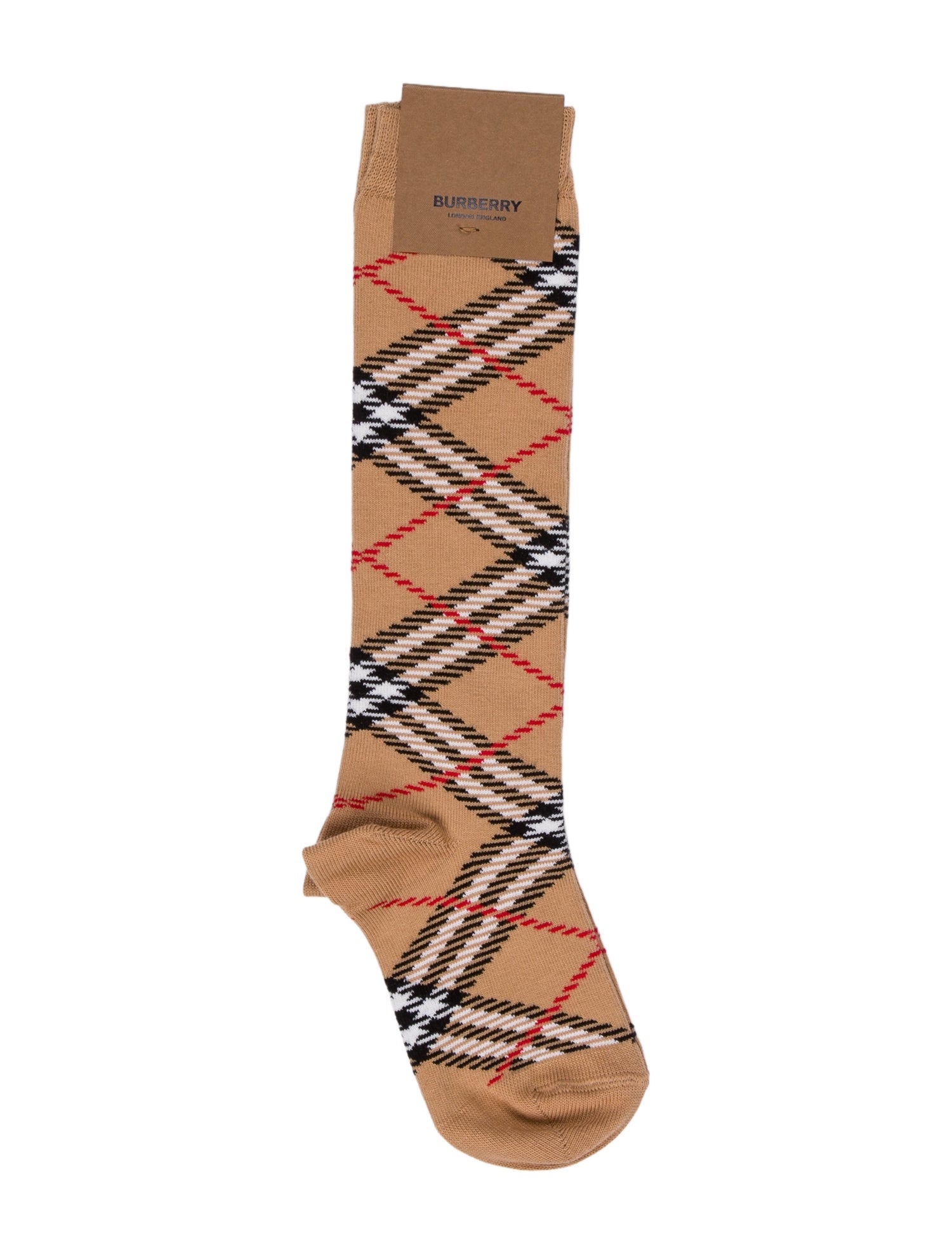 Burberry Girls' Nova Check Knee Socks