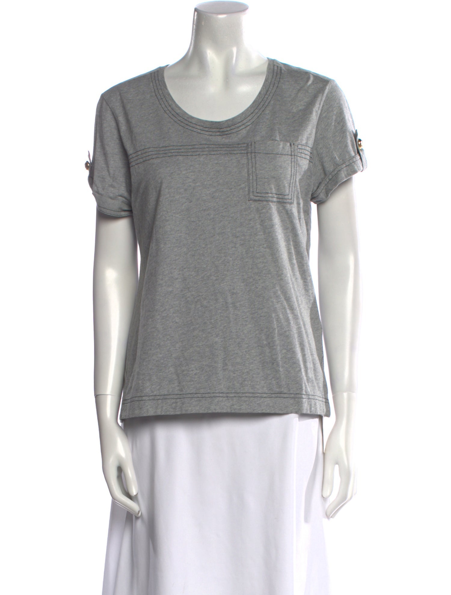 Burberry Scoop Neck Short Sleeve T-Shirt