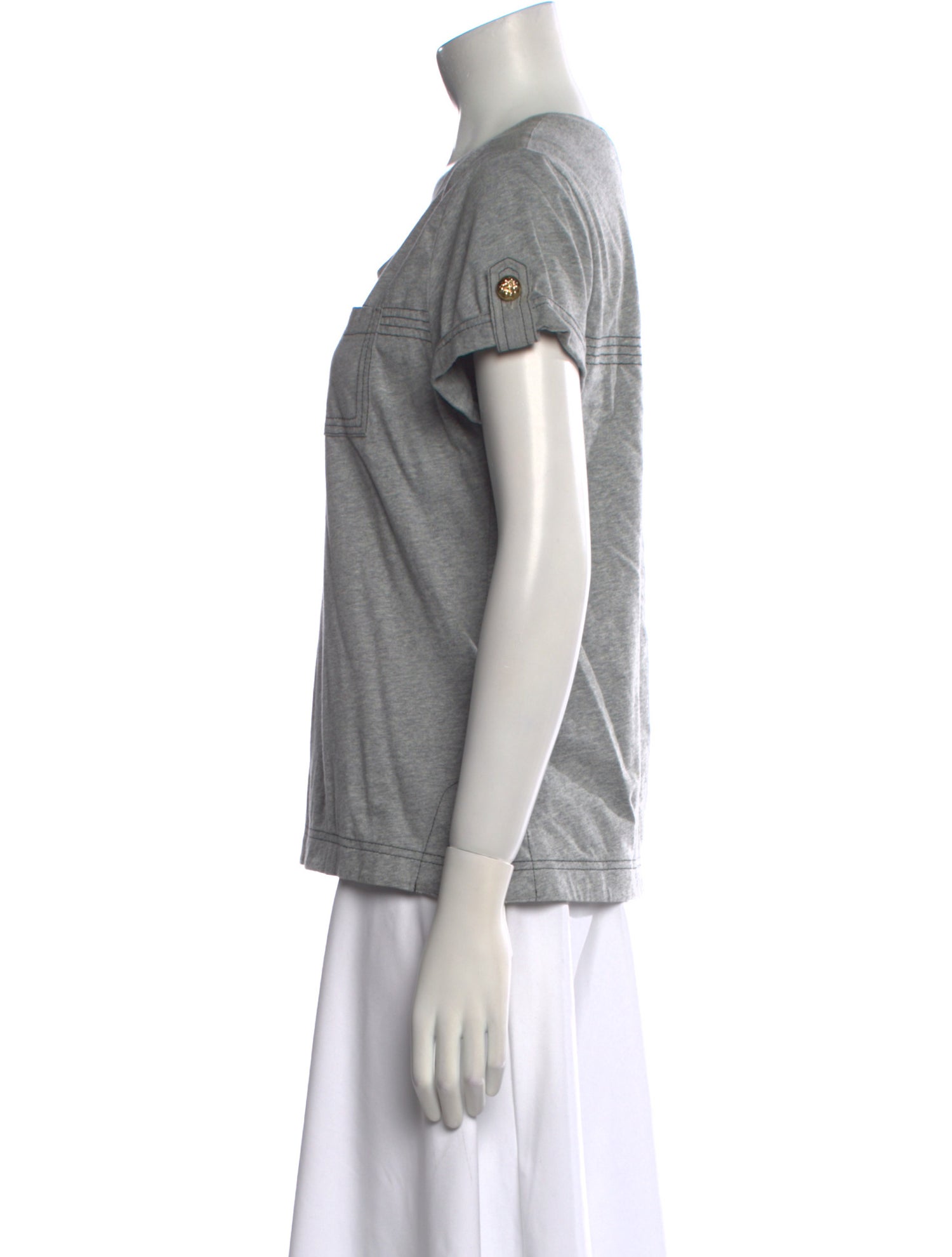 Burberry Scoop Neck Short Sleeve T-Shirt