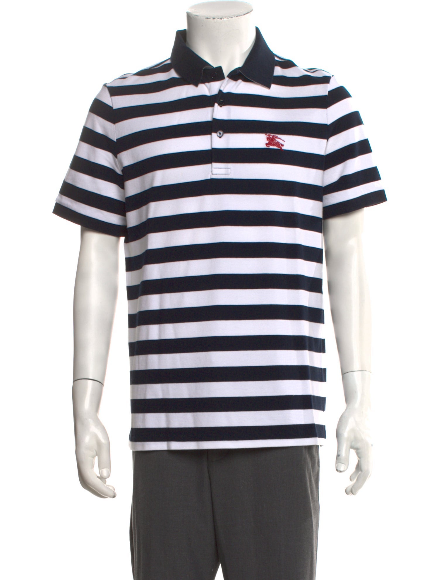 Burberry Striped Collar Polo Shirt