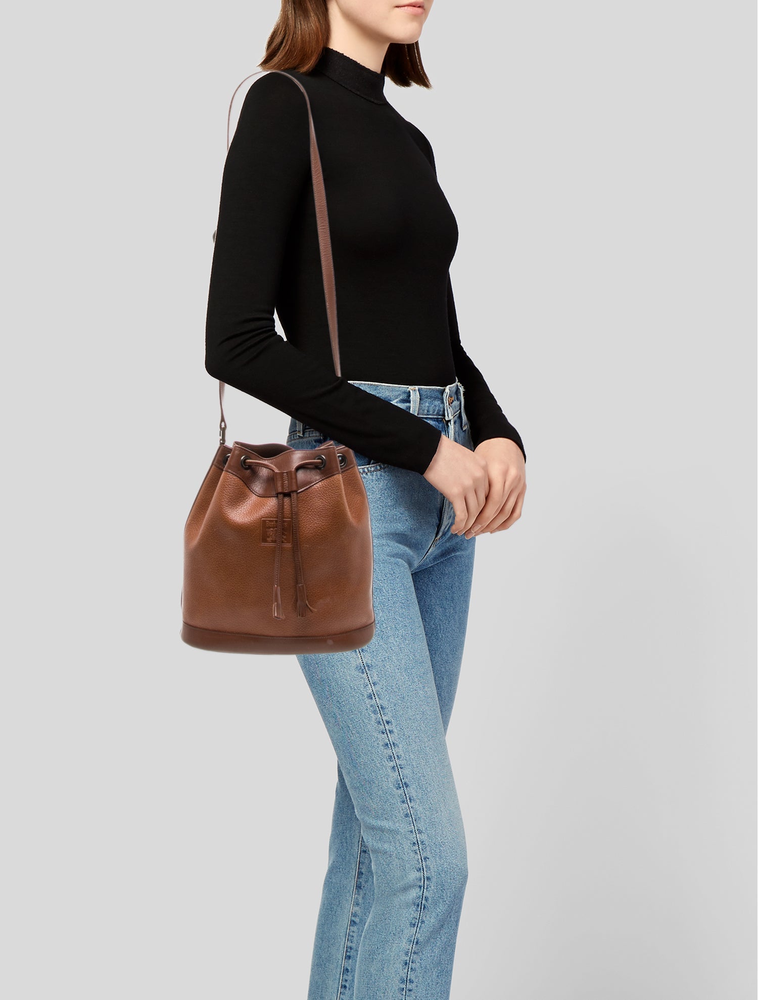 Burberry Leather Bucket Bag