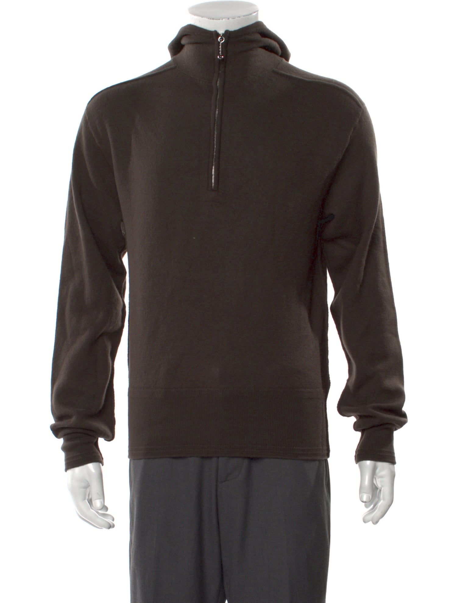 Burberry Wool Mock Neck Polo Sweater