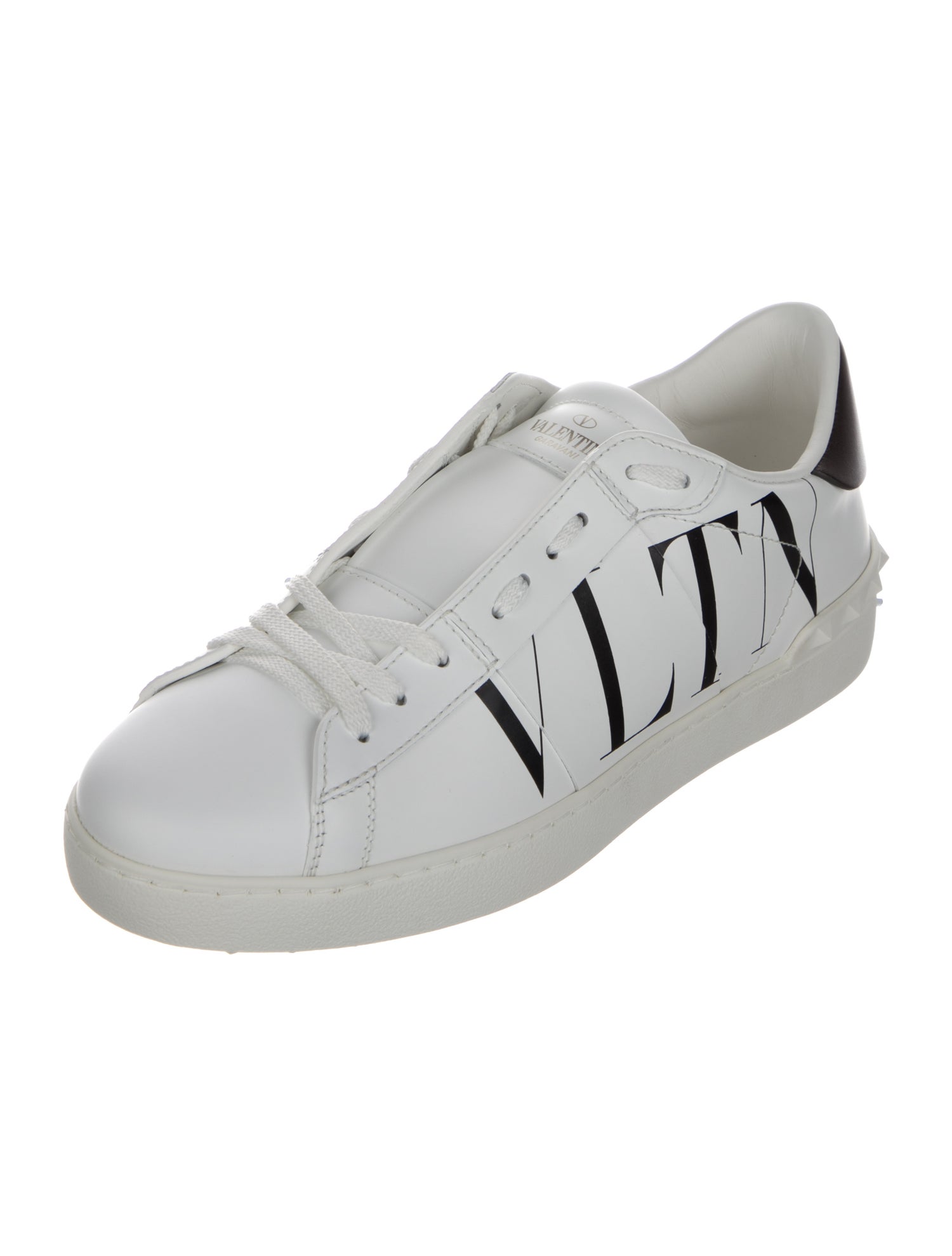 Valentino Leather Printed Sneakers w/ Tags