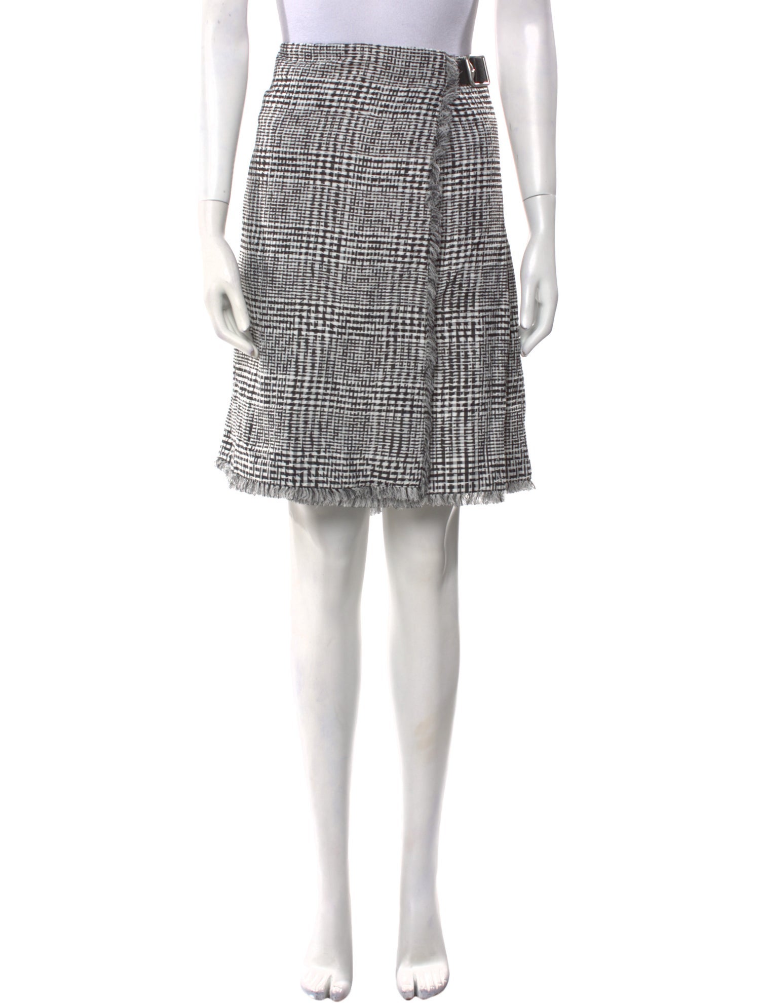 Burberry Plaid Print Knee-Length Skirt