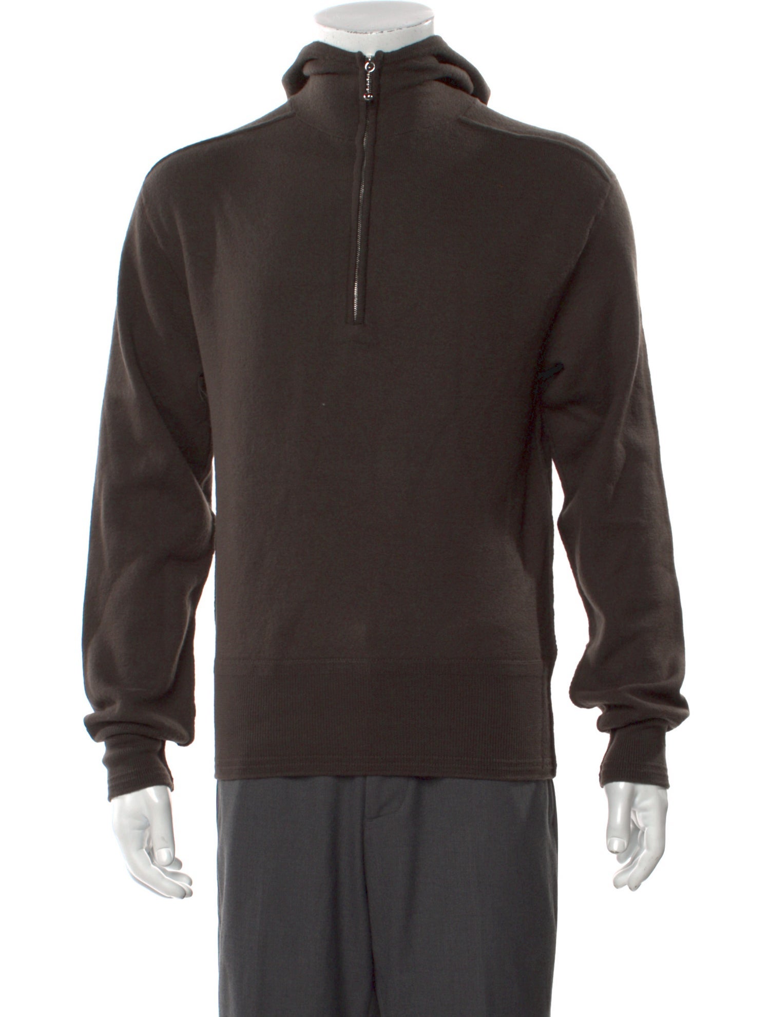 Burberry Wool Mock Neck Polo Sweater