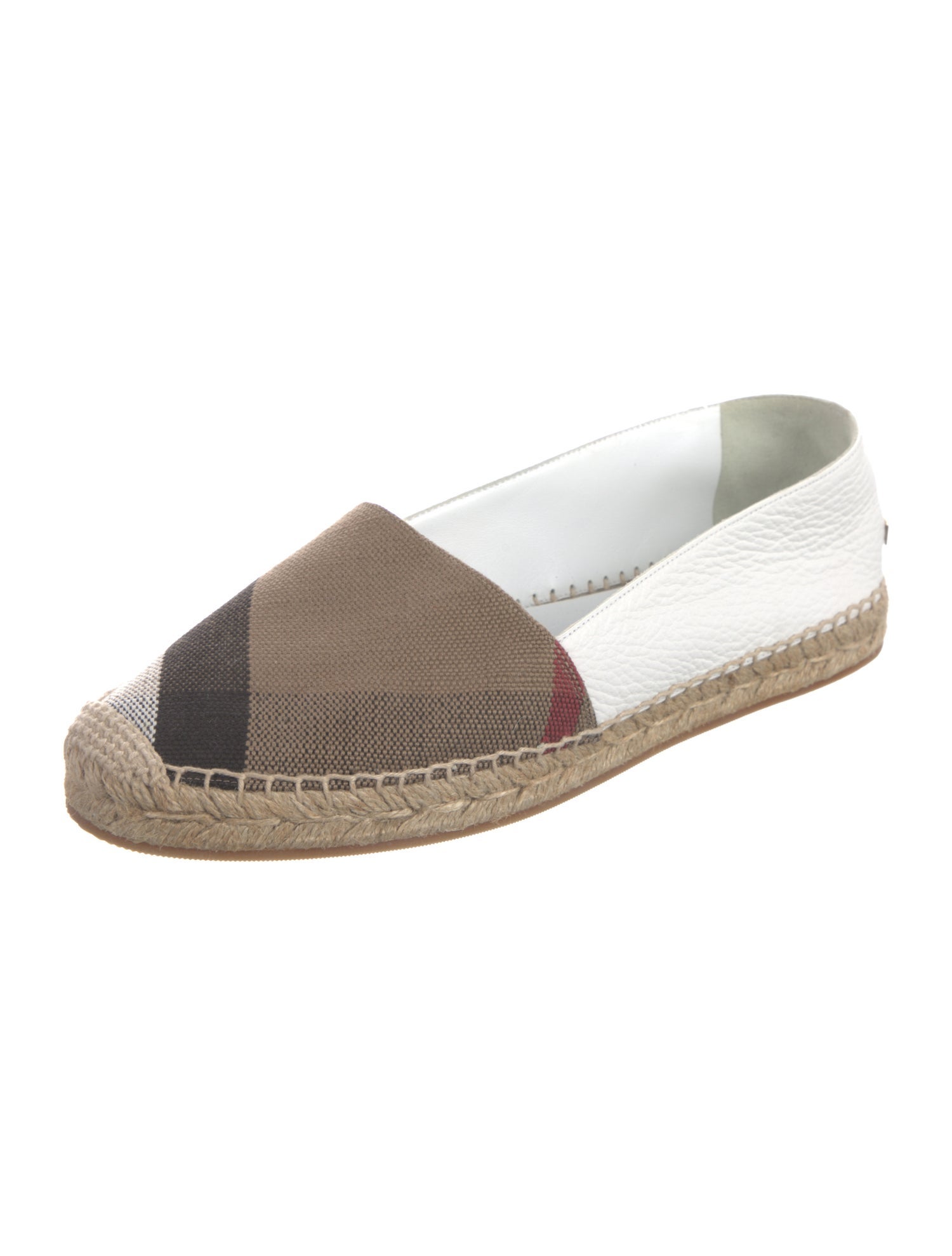 Burberry Nova Check Pattern Canvas Espadrilles