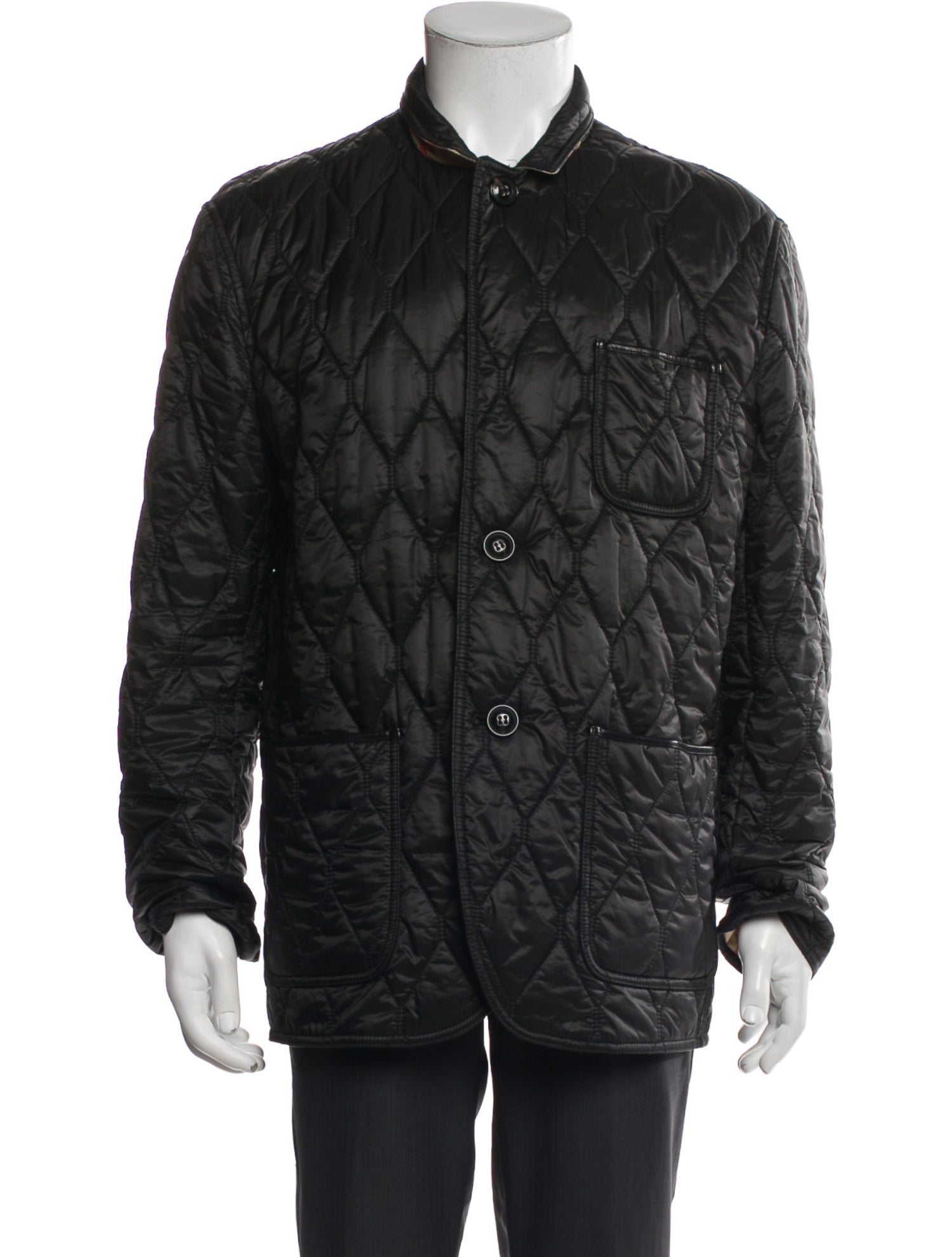 Burberry Exploded Check Pattern Puffer Coat