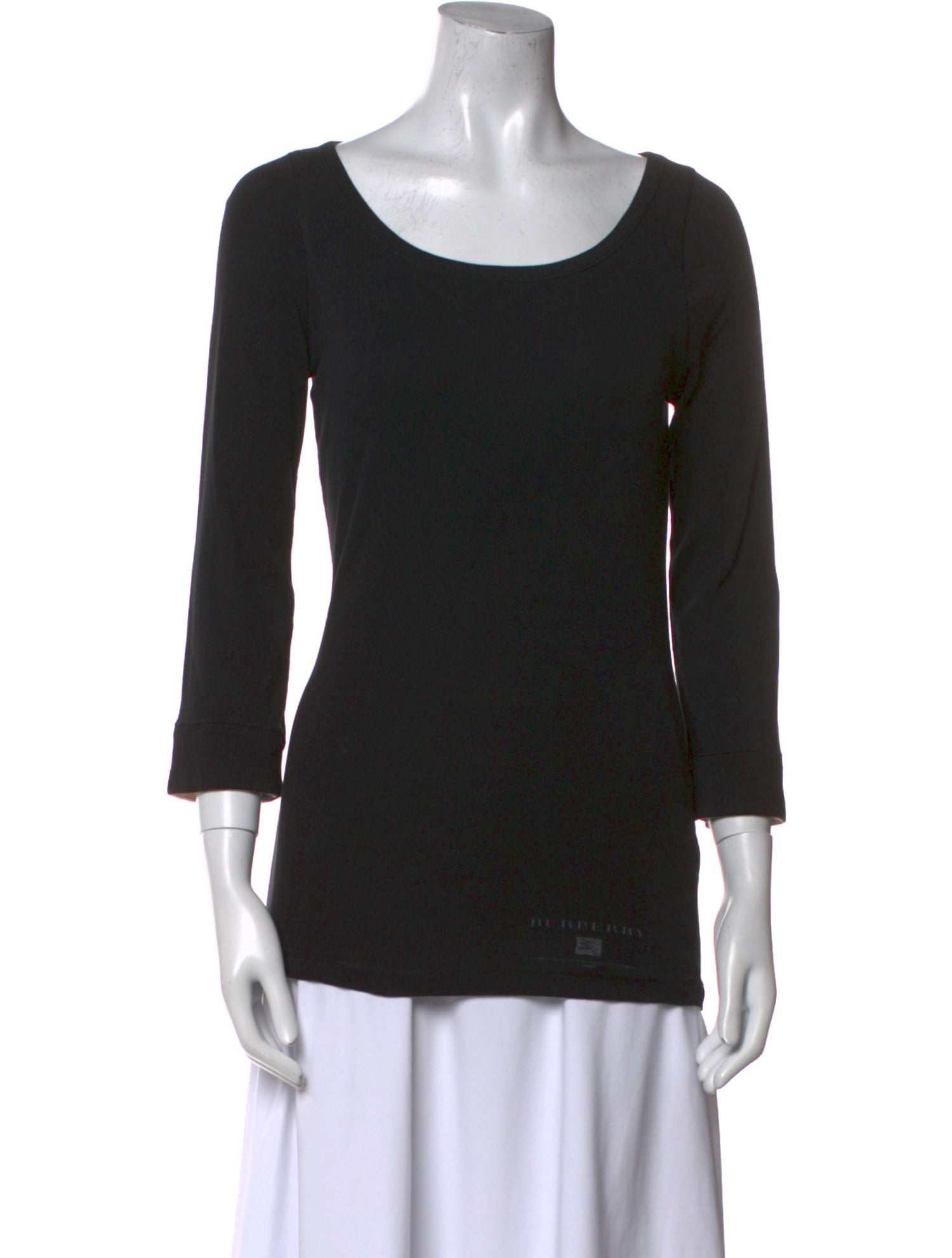 Burberry Brit Scoop Neck Three-Quarter Sleeve Top