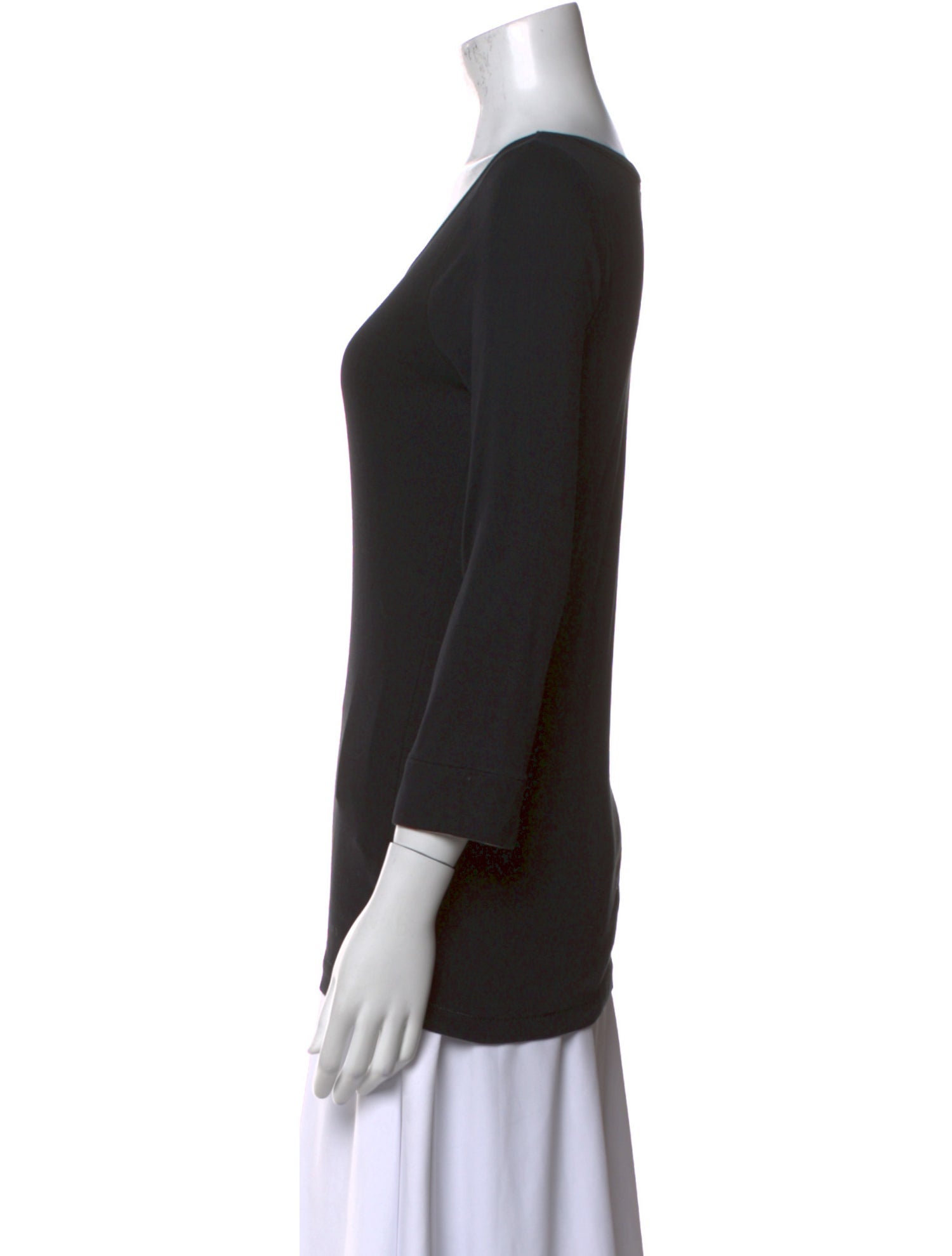 Burberry Brit Scoop Neck Three-Quarter Sleeve Top