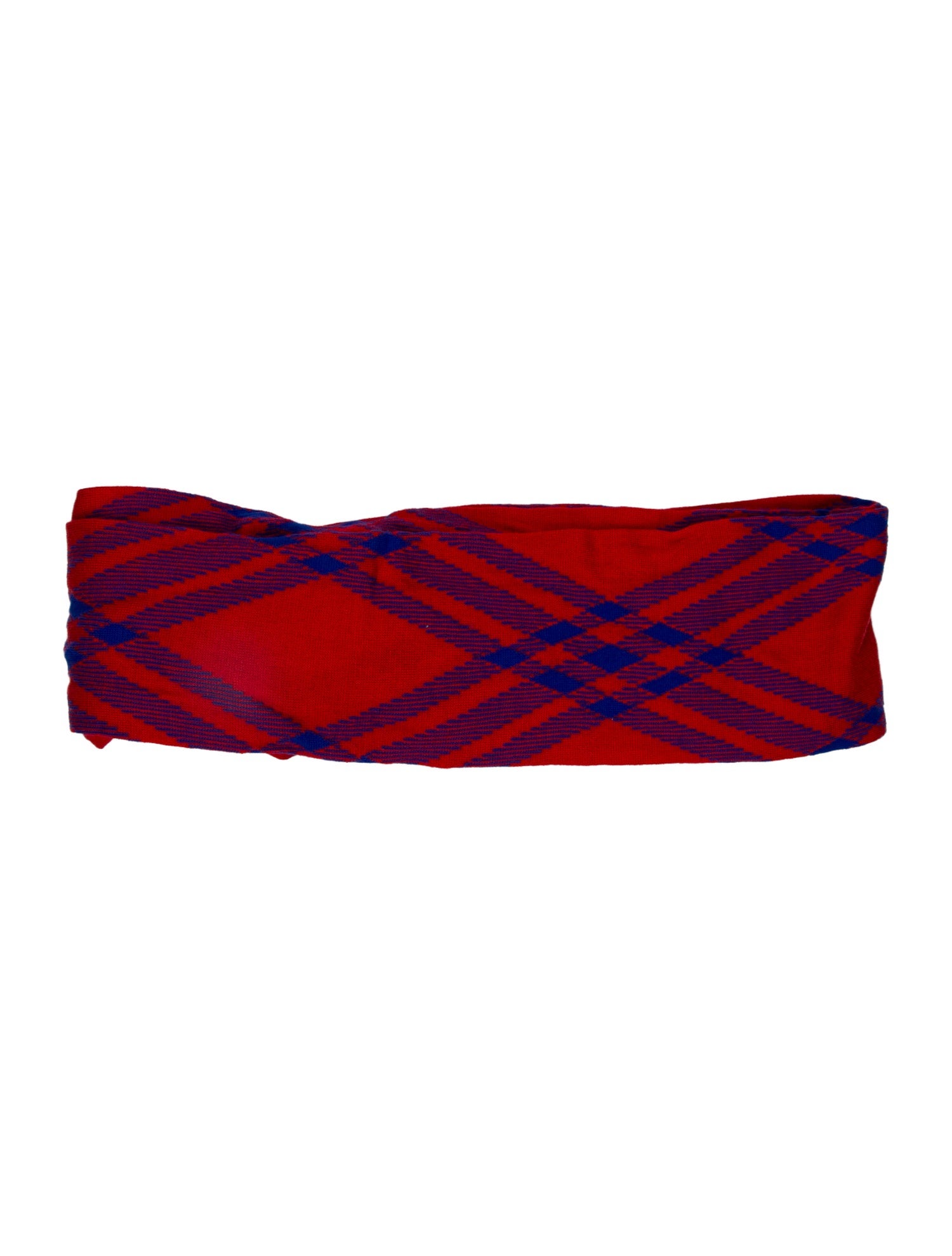 Burberry Red Pattern Printed Wool Tights