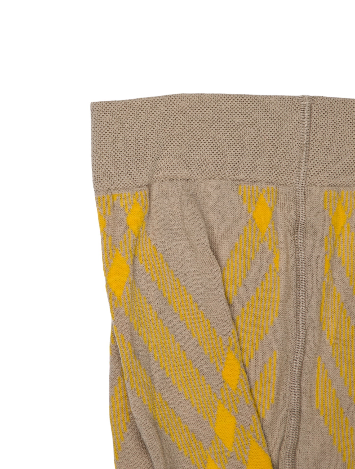 Burberry Neutral Pattern Printed Wool Tights