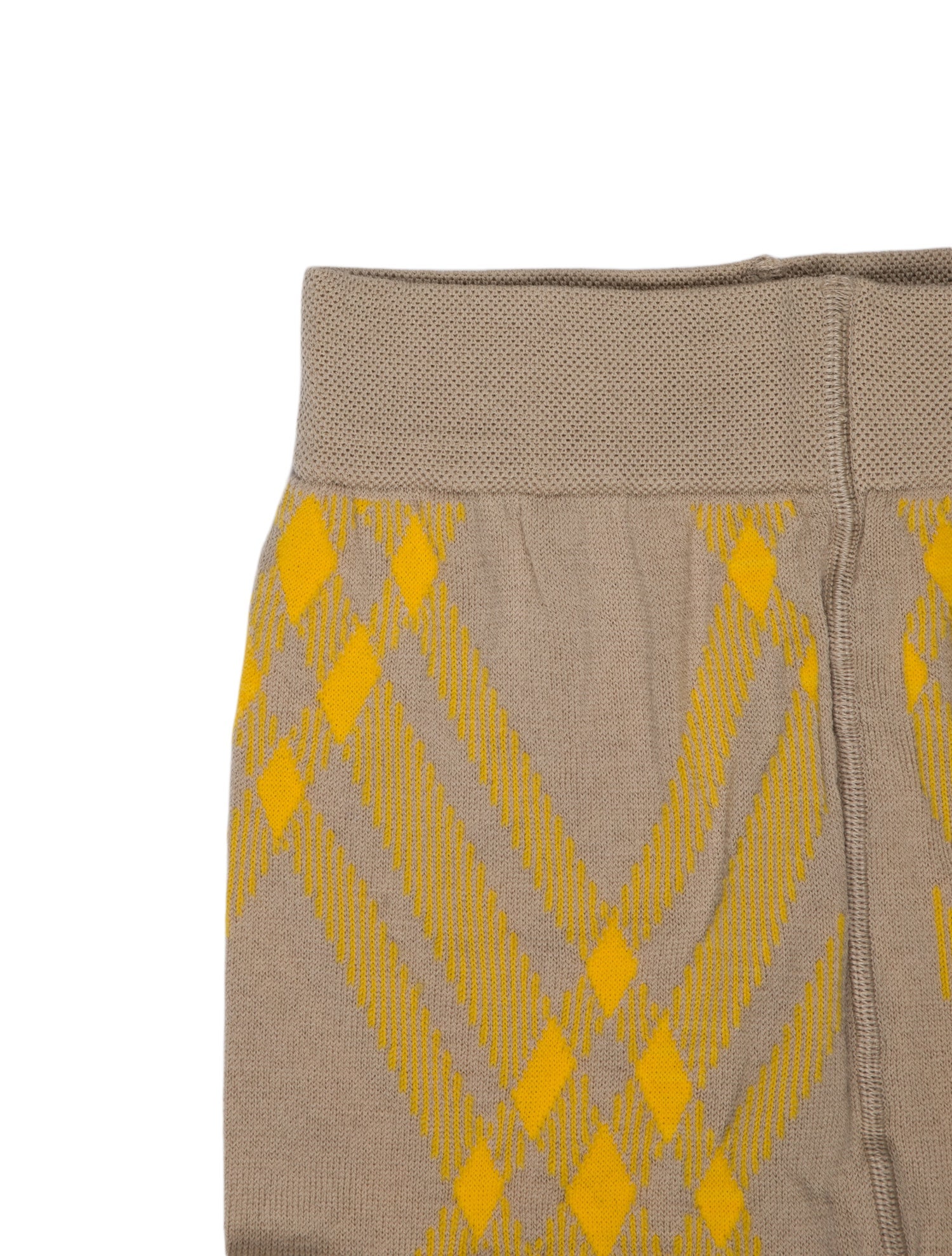 Burberry Neutral Pattern Printed Wool Tights