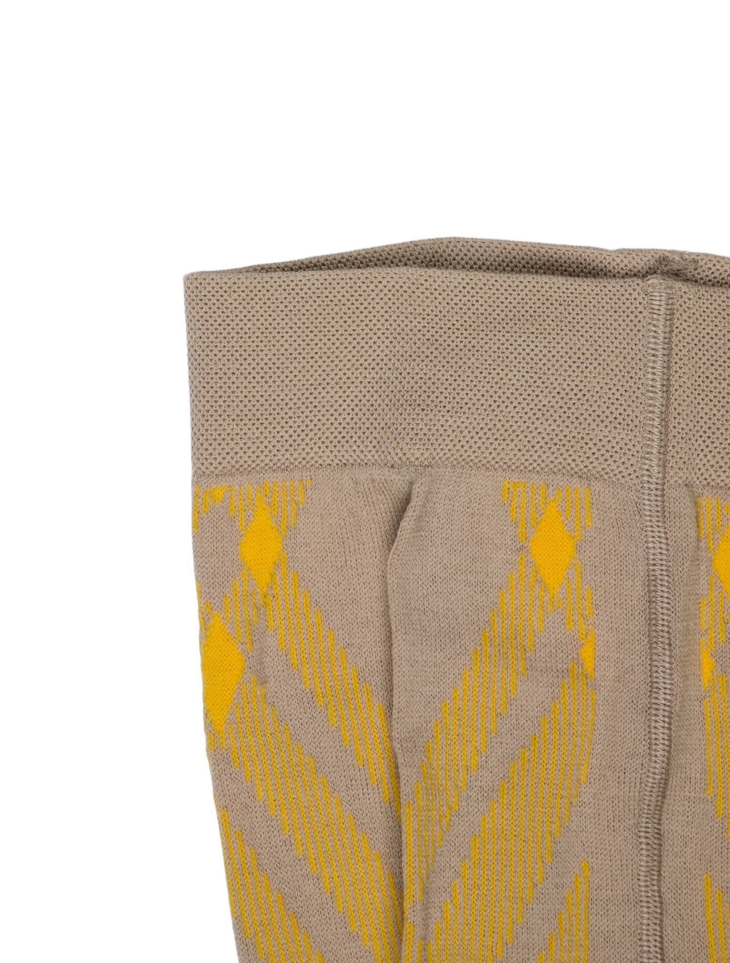 Burberry Neutral Pattern Printed Wool Tights