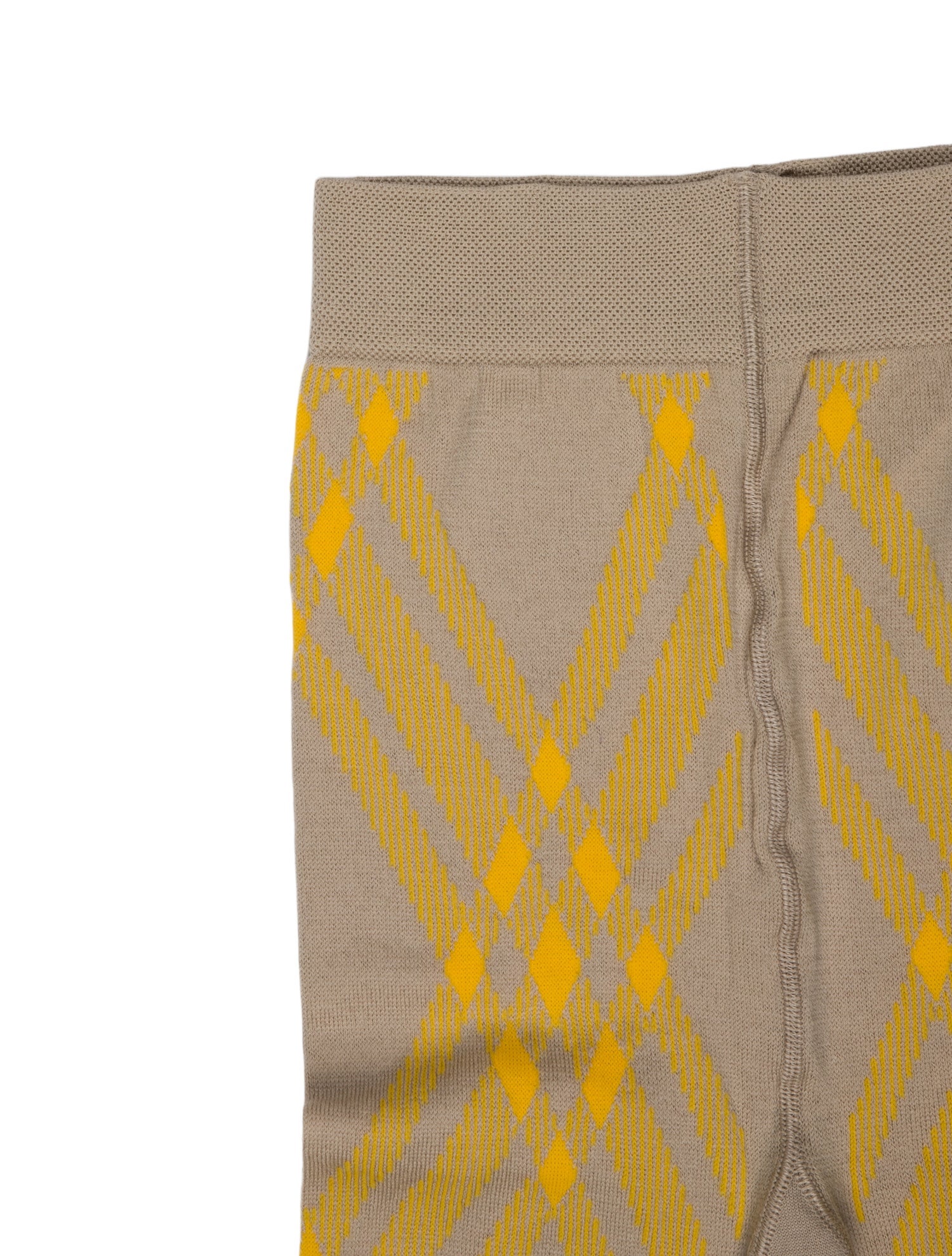 Burberry Neutral Pattern Printed Wool Tights