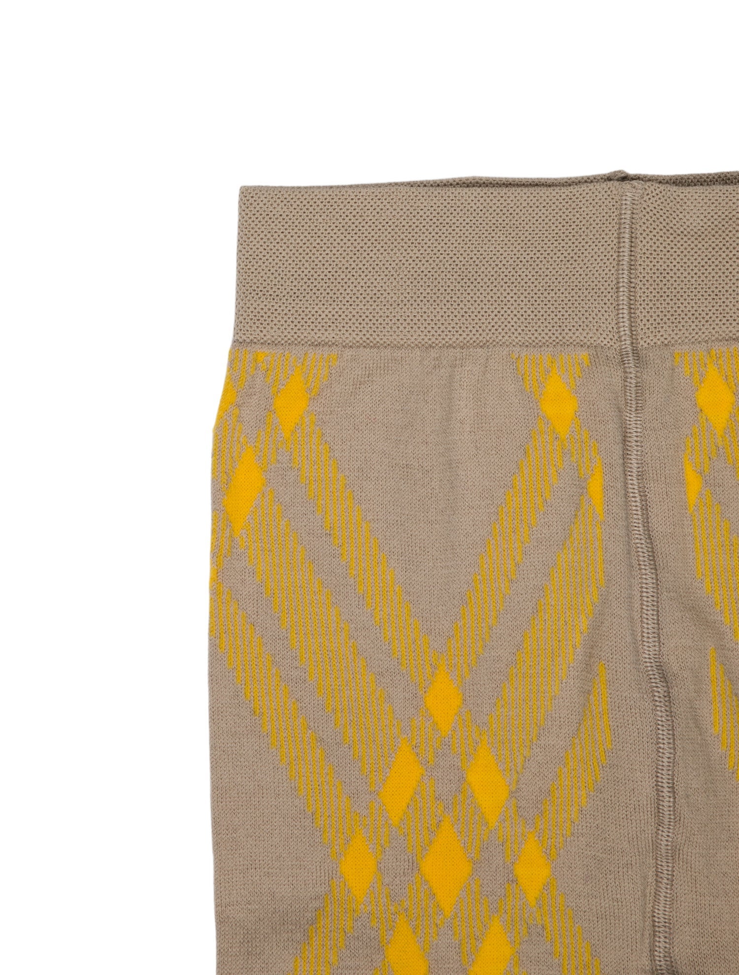 Burberry Neutral Pattern Printed Wool Tights