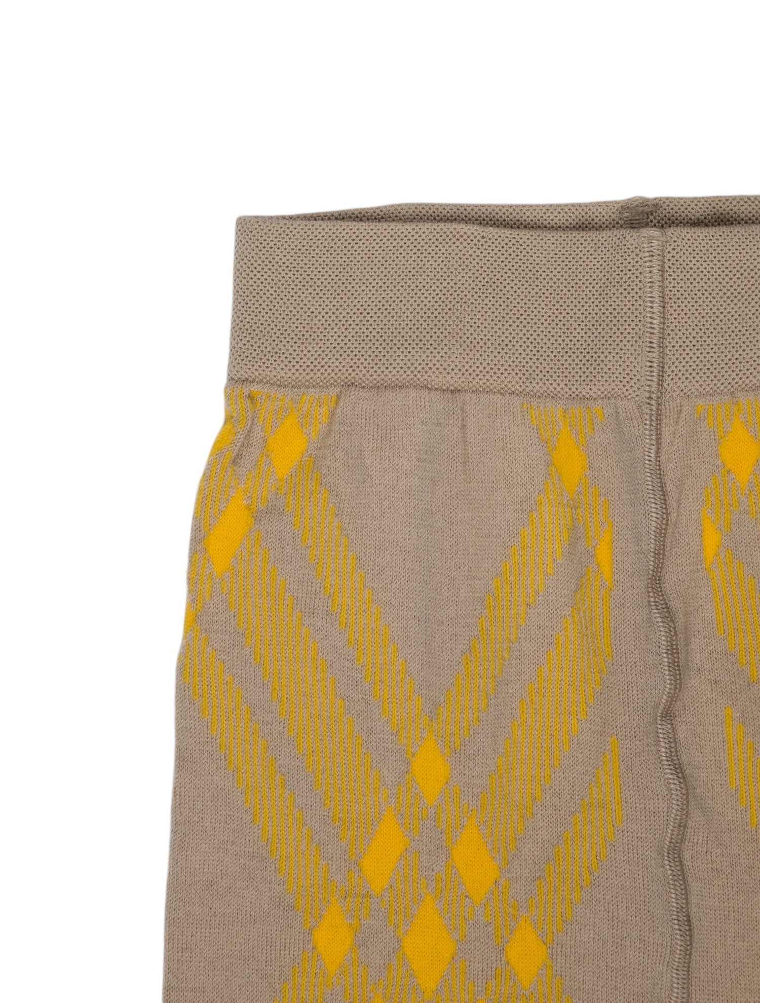 Burberry Neutral Pattern Printed Wool Tights