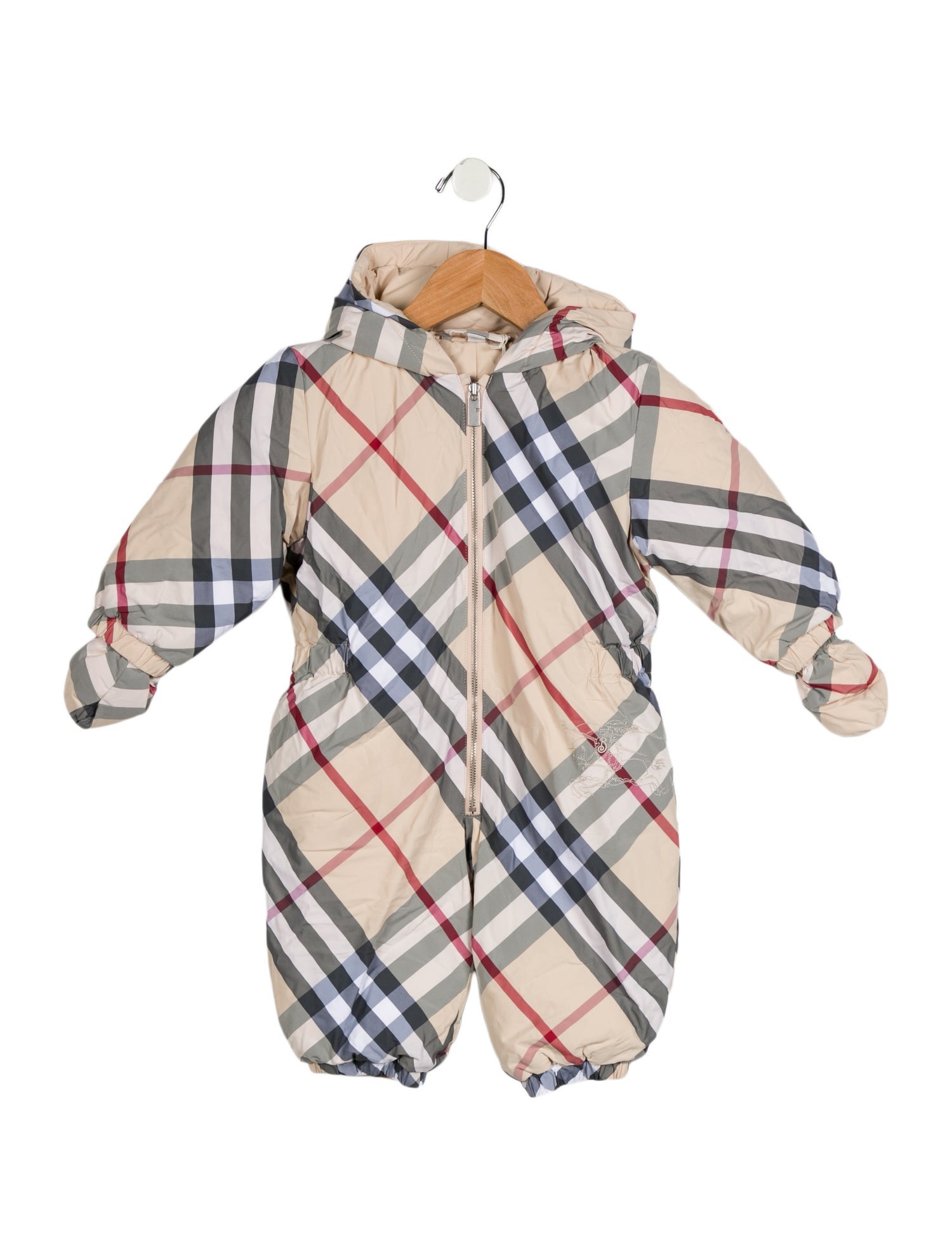 Burberry Check Hooded Onesie