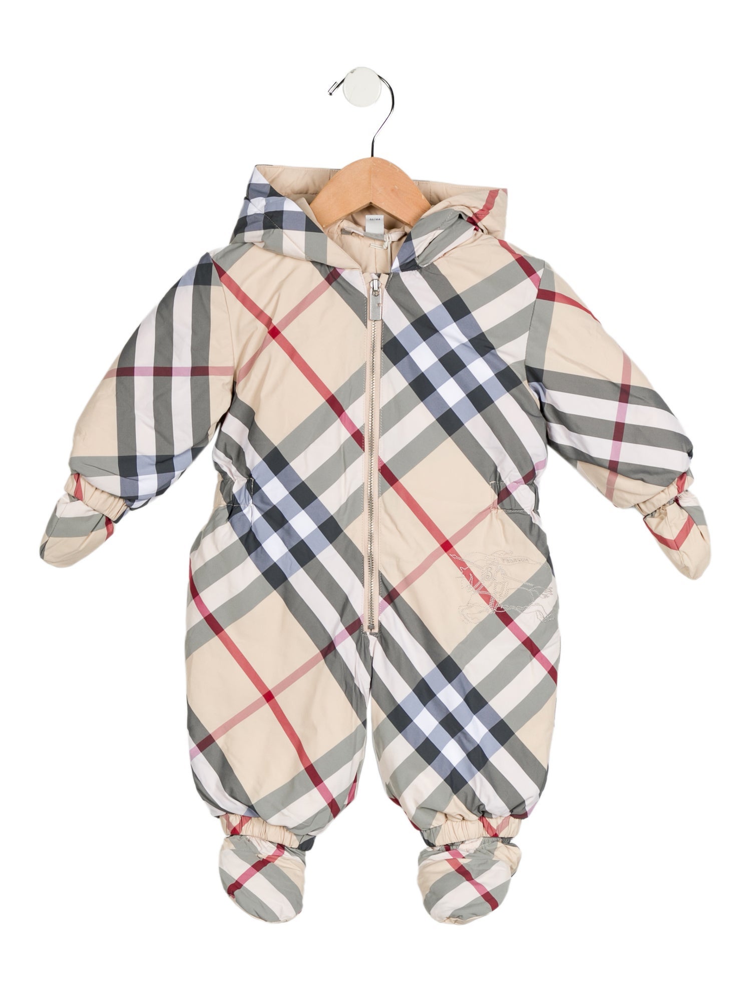 Burberry Toddler Boys' Nova Check Print Hooded Snowsuit w/Tags