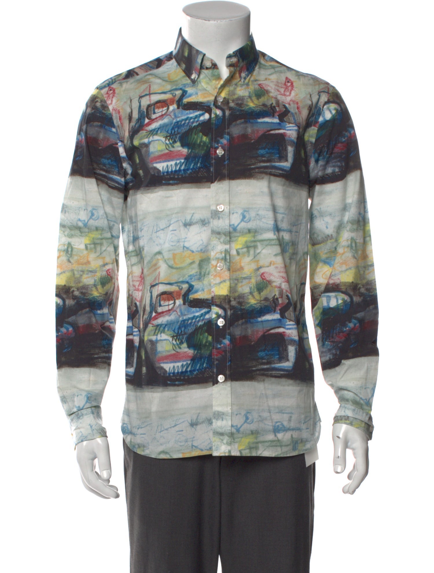 Burberry Prorsum Graphic Print Long Sleeve Shirt