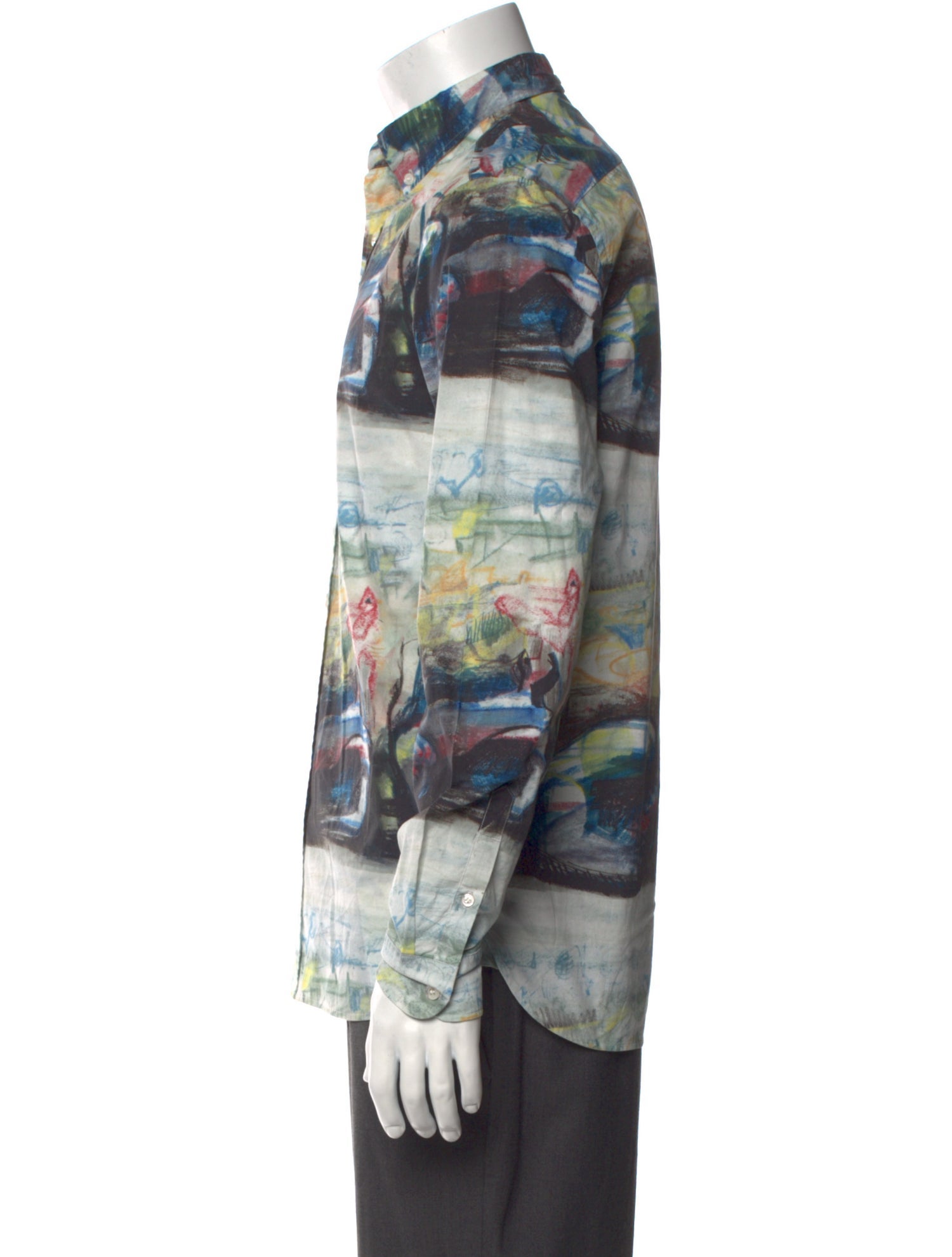 Burberry Prorsum Graphic Print Long Sleeve Shirt