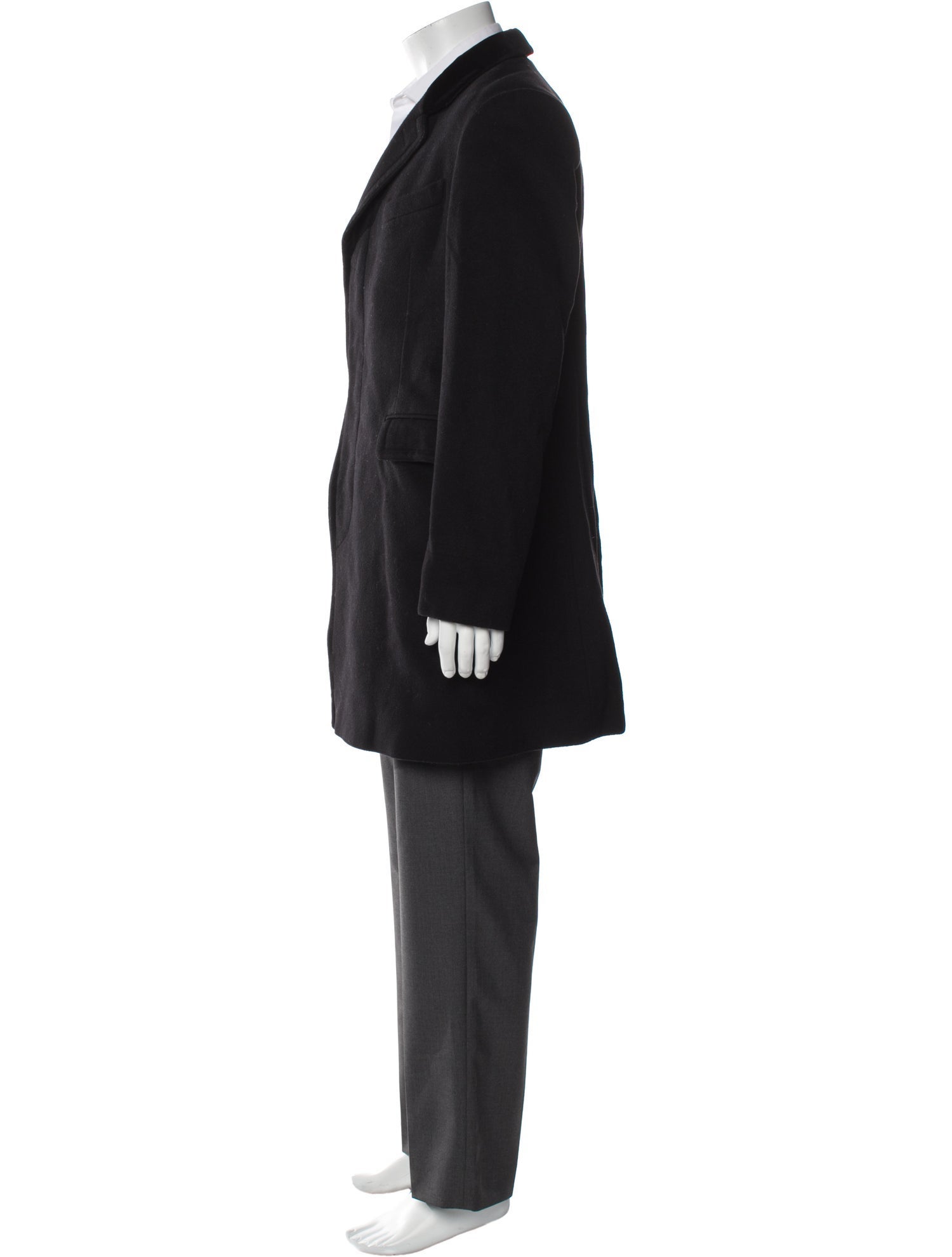 Burberry Abstract Check Wool Overcoat