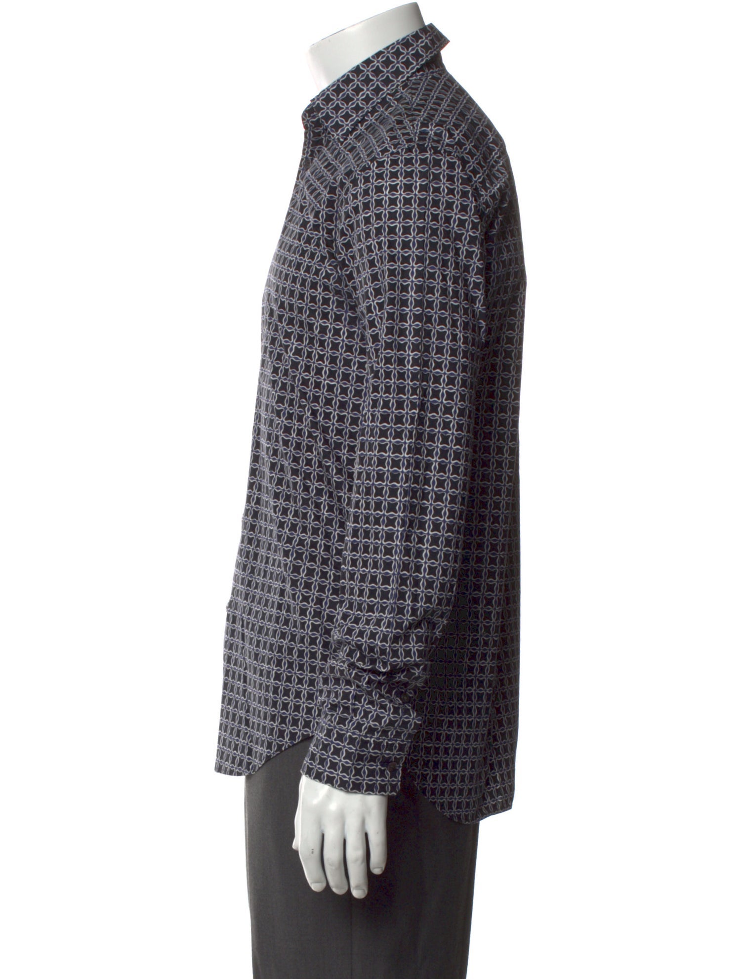 Burberry Plaid Print Long Sleeve Shirt