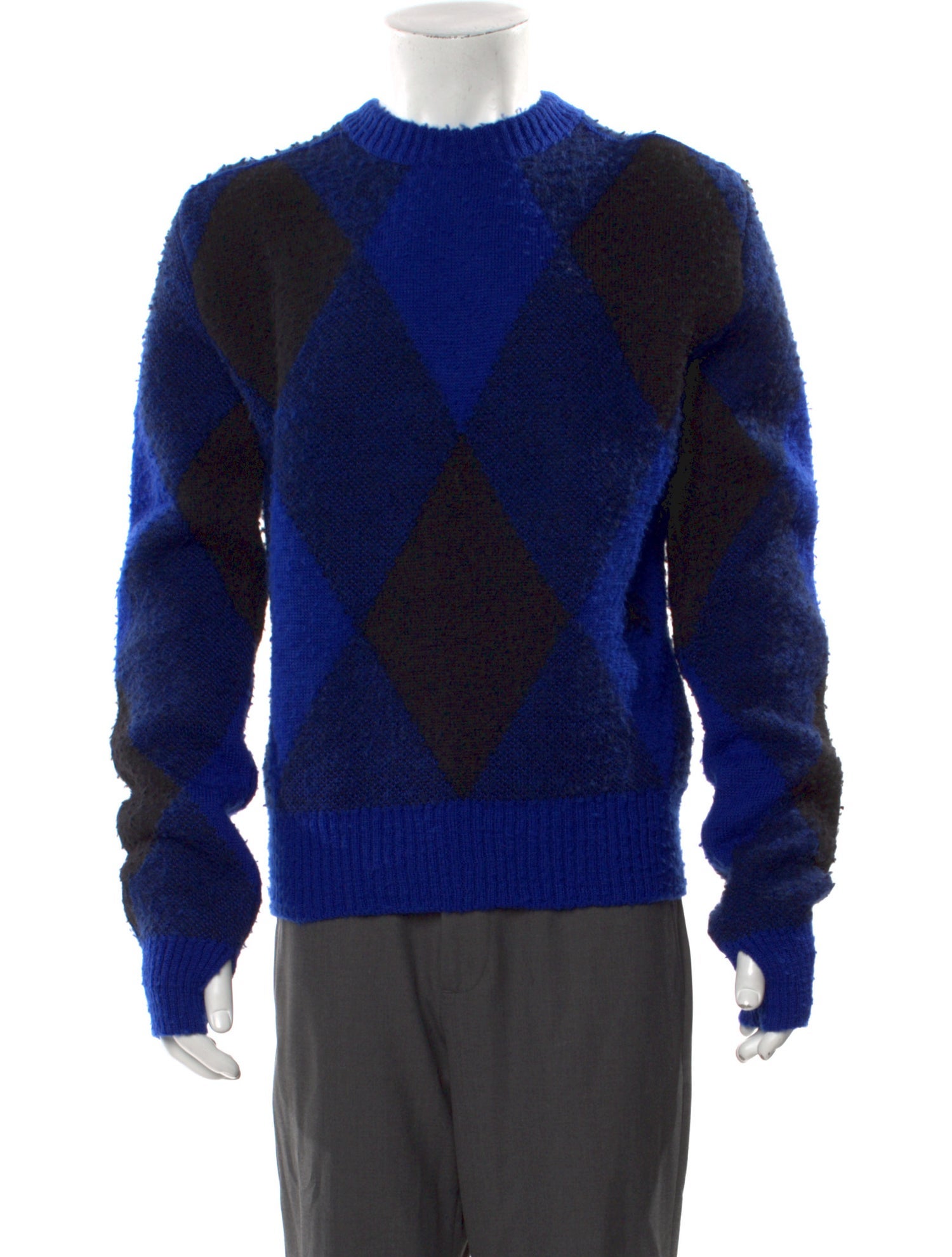 Burberry Wool Plaid Print Pullover