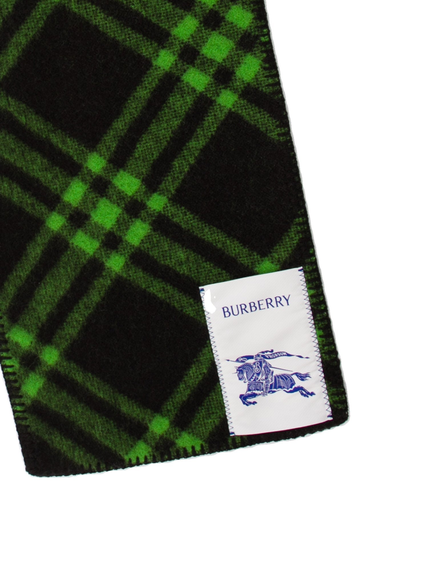 Burberry Wool Plaid Print Scarf w/ Tags