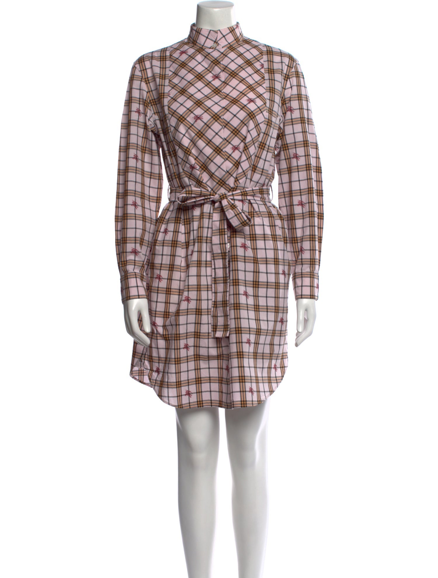 Burberry Plaid Print Mini Dress