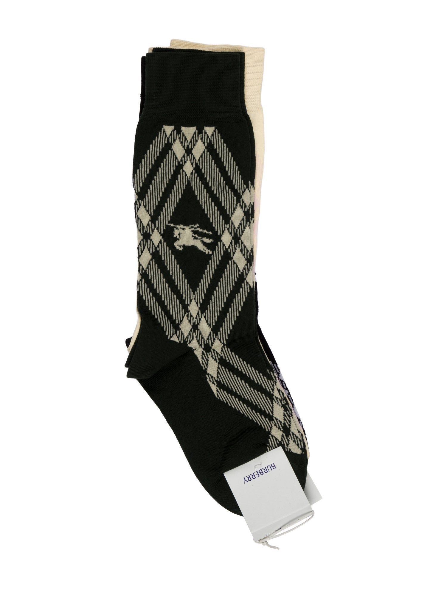 Burberry Men's Tri Color Cotton Socks