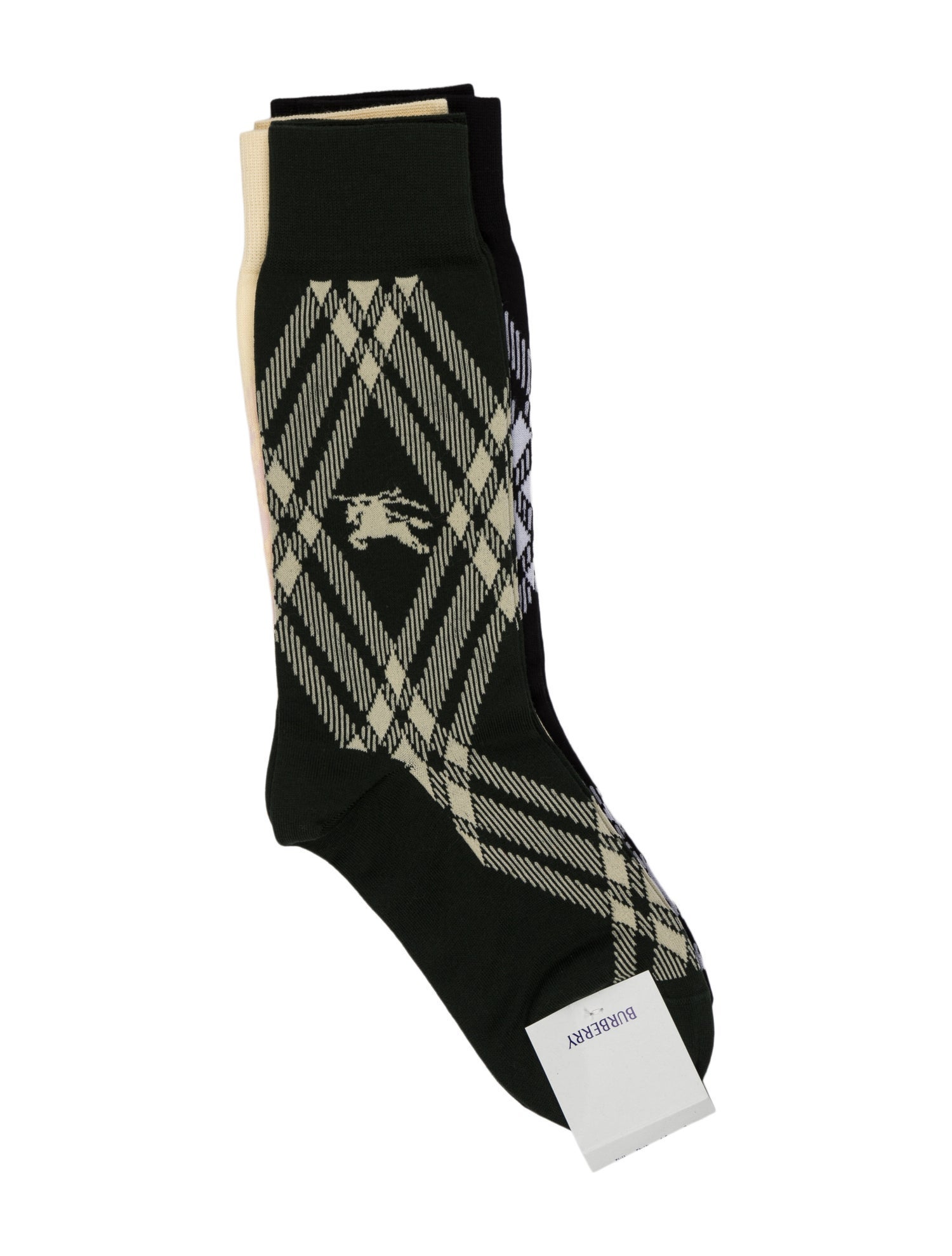 Burberry Men's Tri Color Cotton Socks