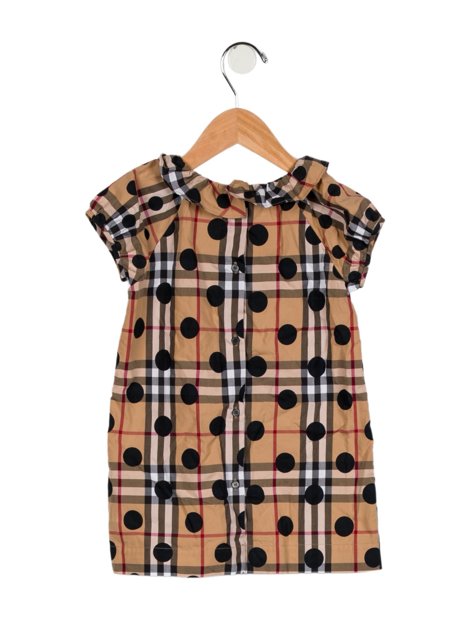 Burberry Toddler Girls' House Check Polka Dot Dress