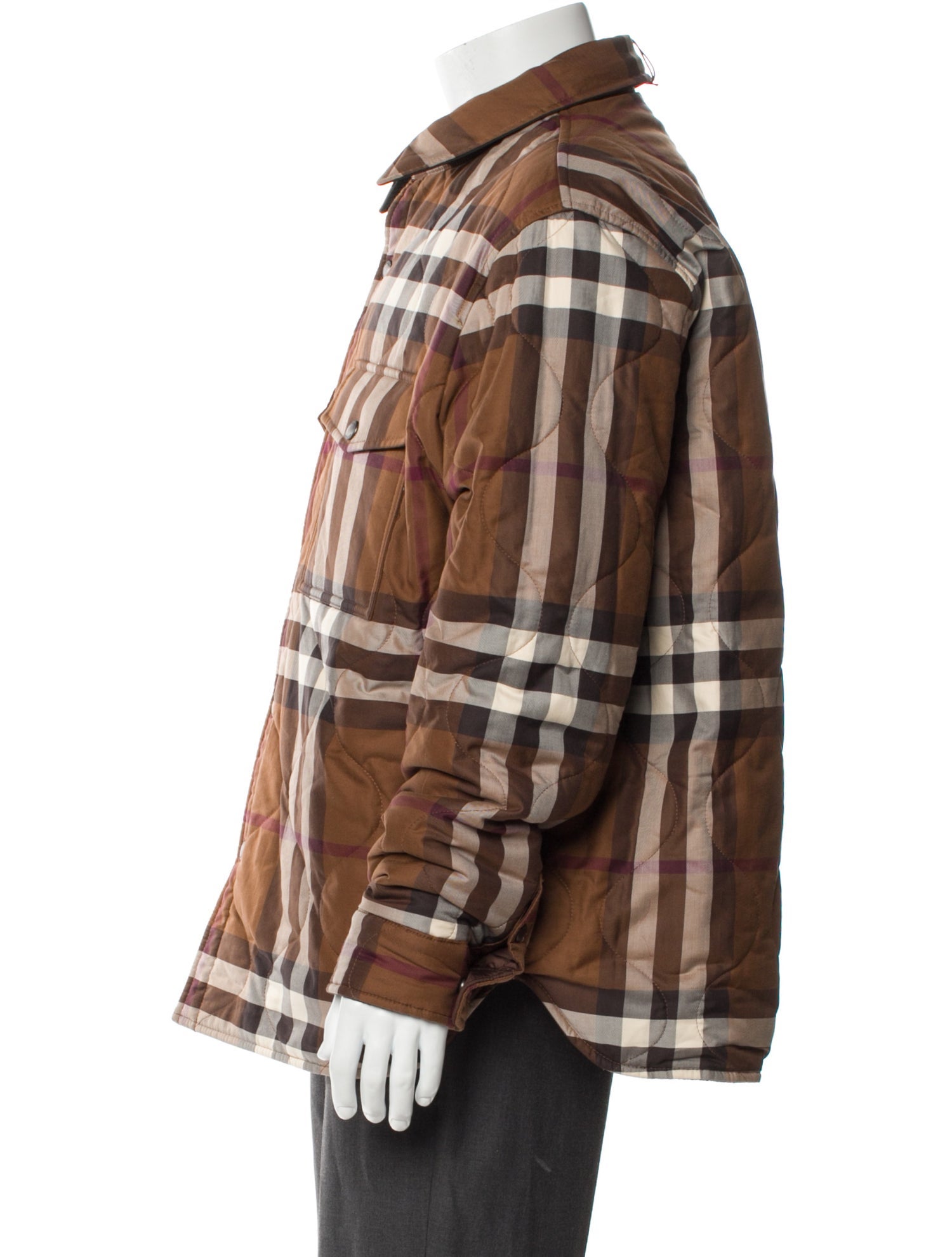 Burberry Plaid Print Utility Jacket w/ Tags