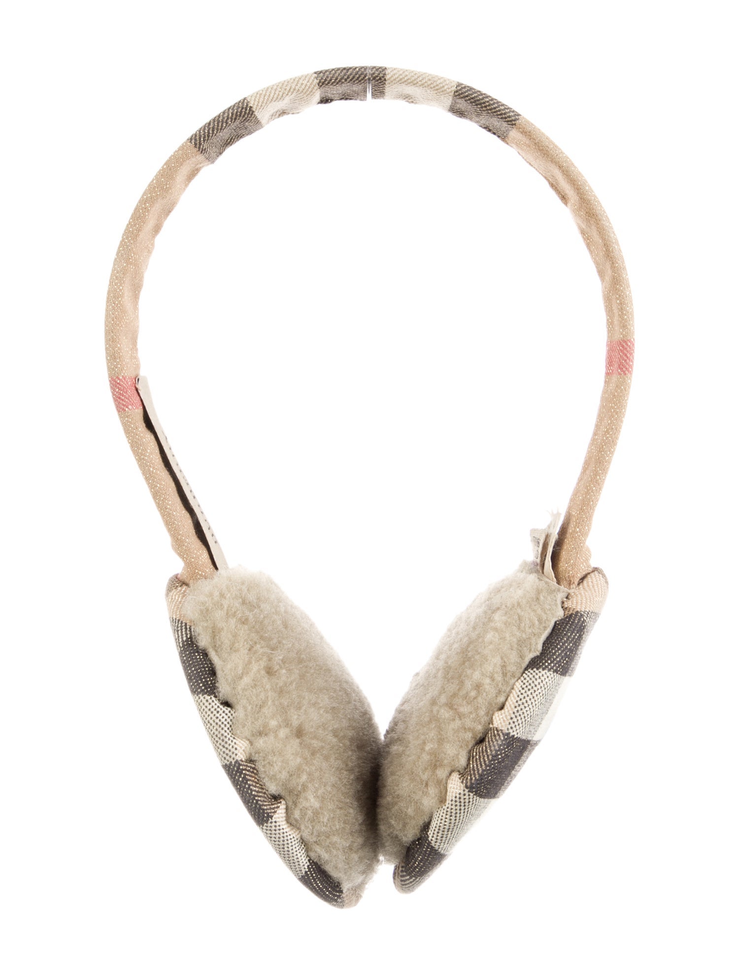 Burberry Neutral Pattern Printed Nova Chek Earmuffs