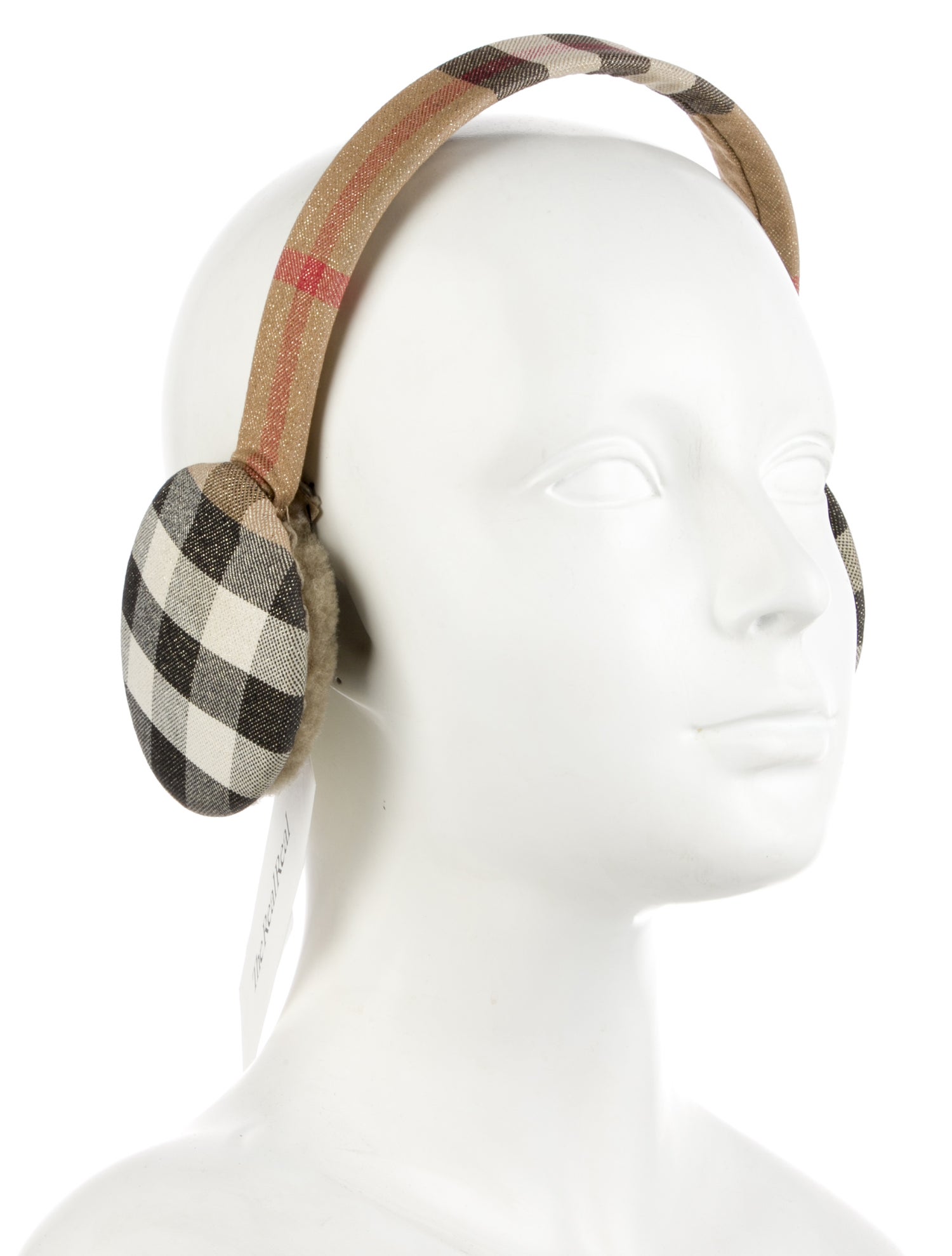 Burberry Neutral Pattern Printed Nova Chek Earmuffs