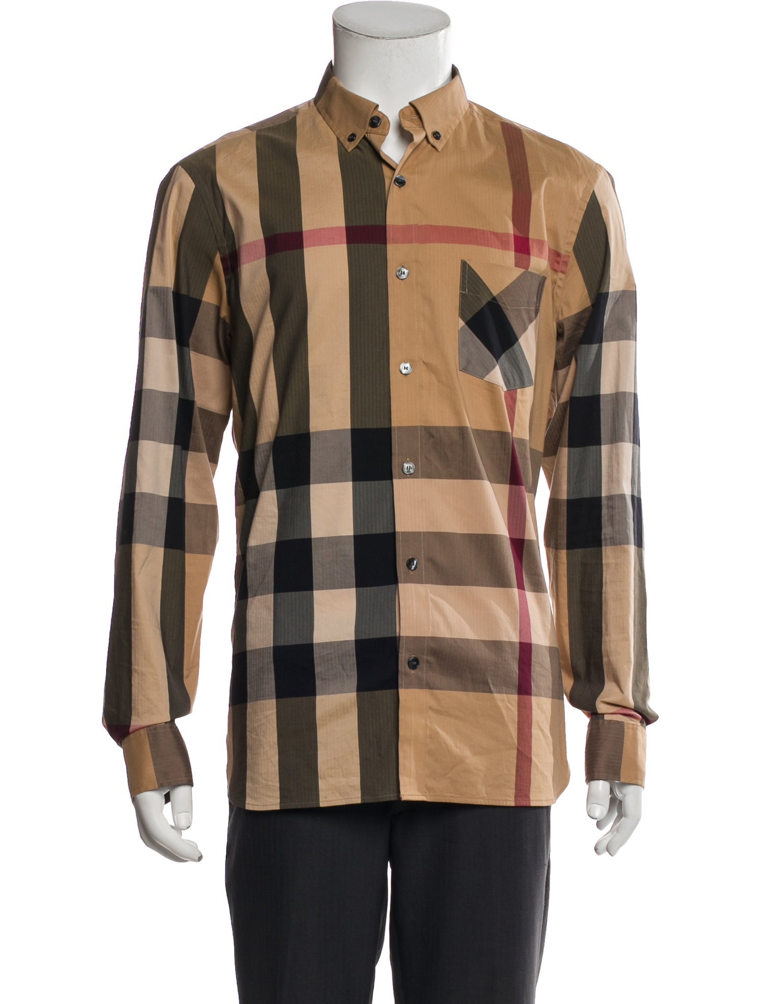 Burberry Exploded Check Pattern Long Sleeve Shirt