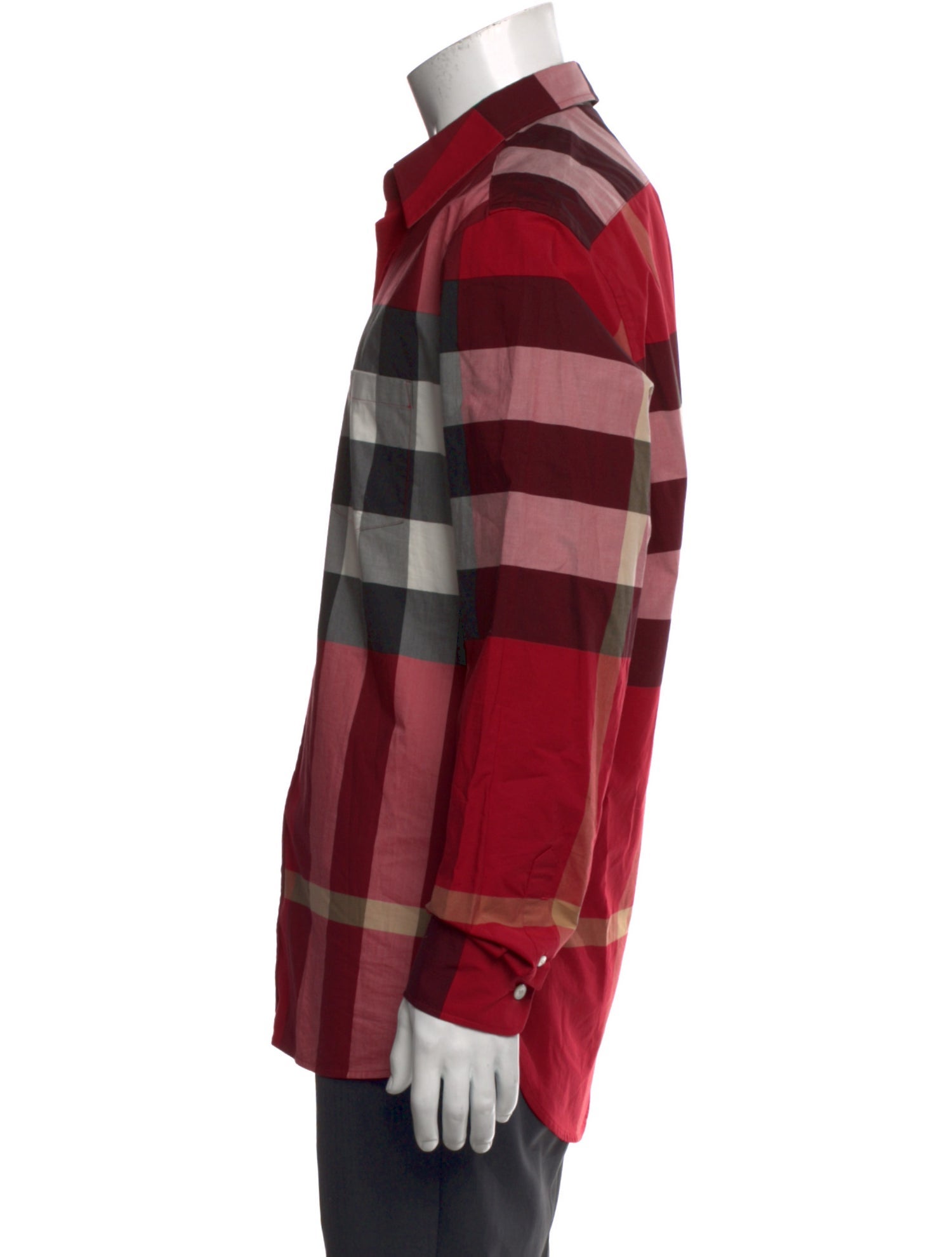 Burberry Exploded Check Pattern Long Sleeve Shirt