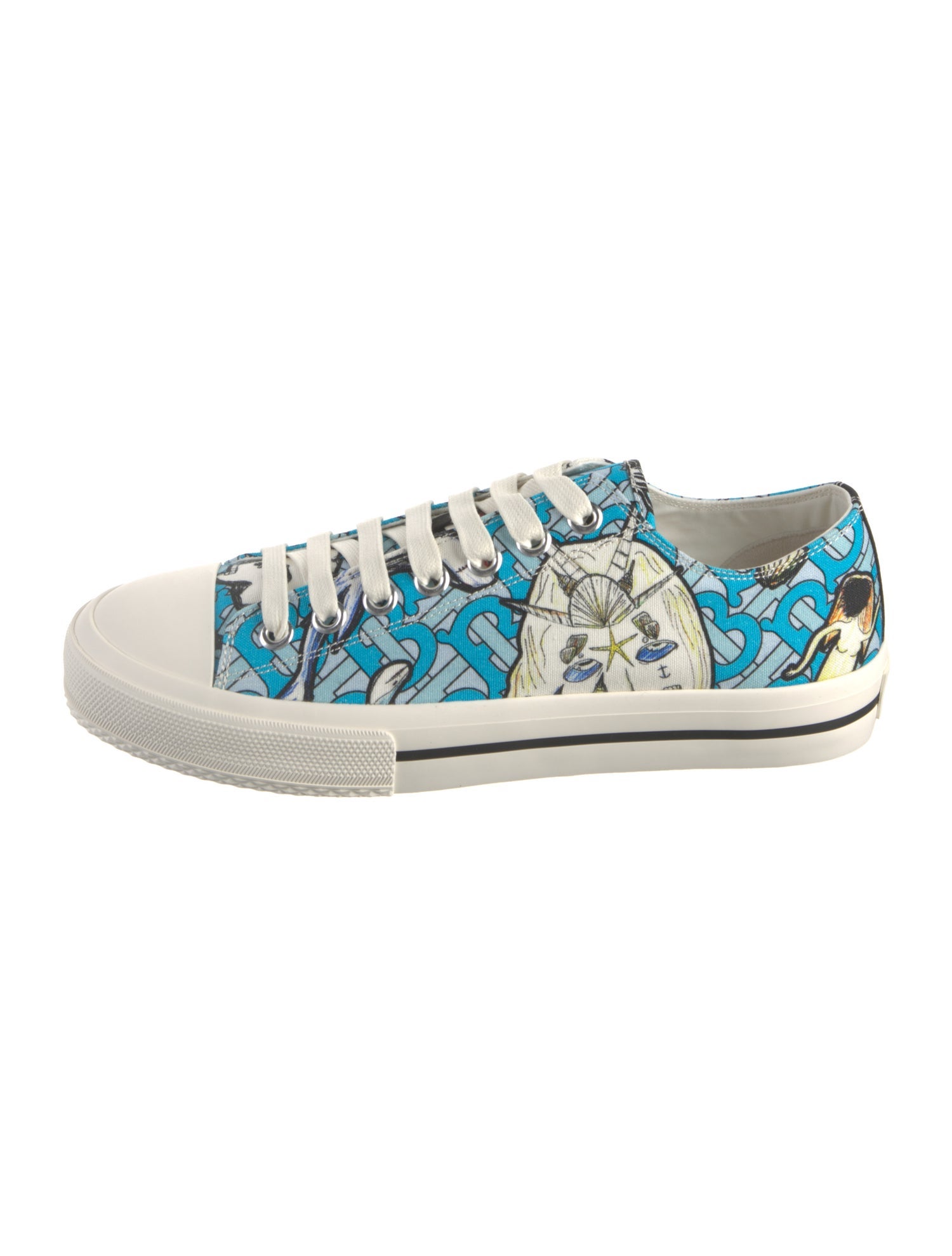 Burberry Canvas Printed Sneakers w/ Tags