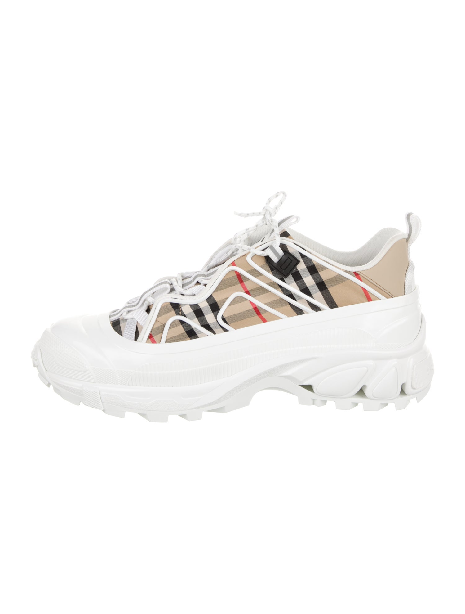 Burberry Canvas Plaid Print Chunky Sneakers