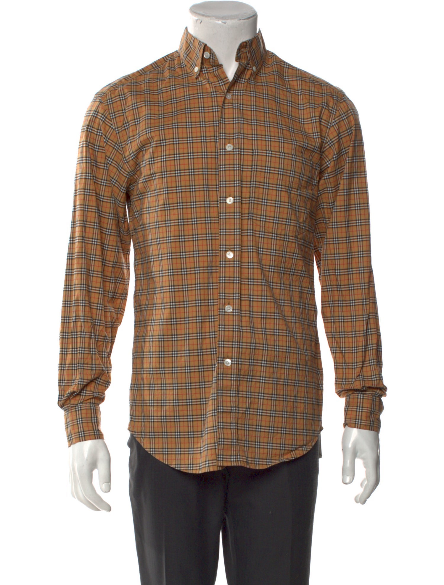 Burberry House Check Pattern Long Sleeve Western Shirt