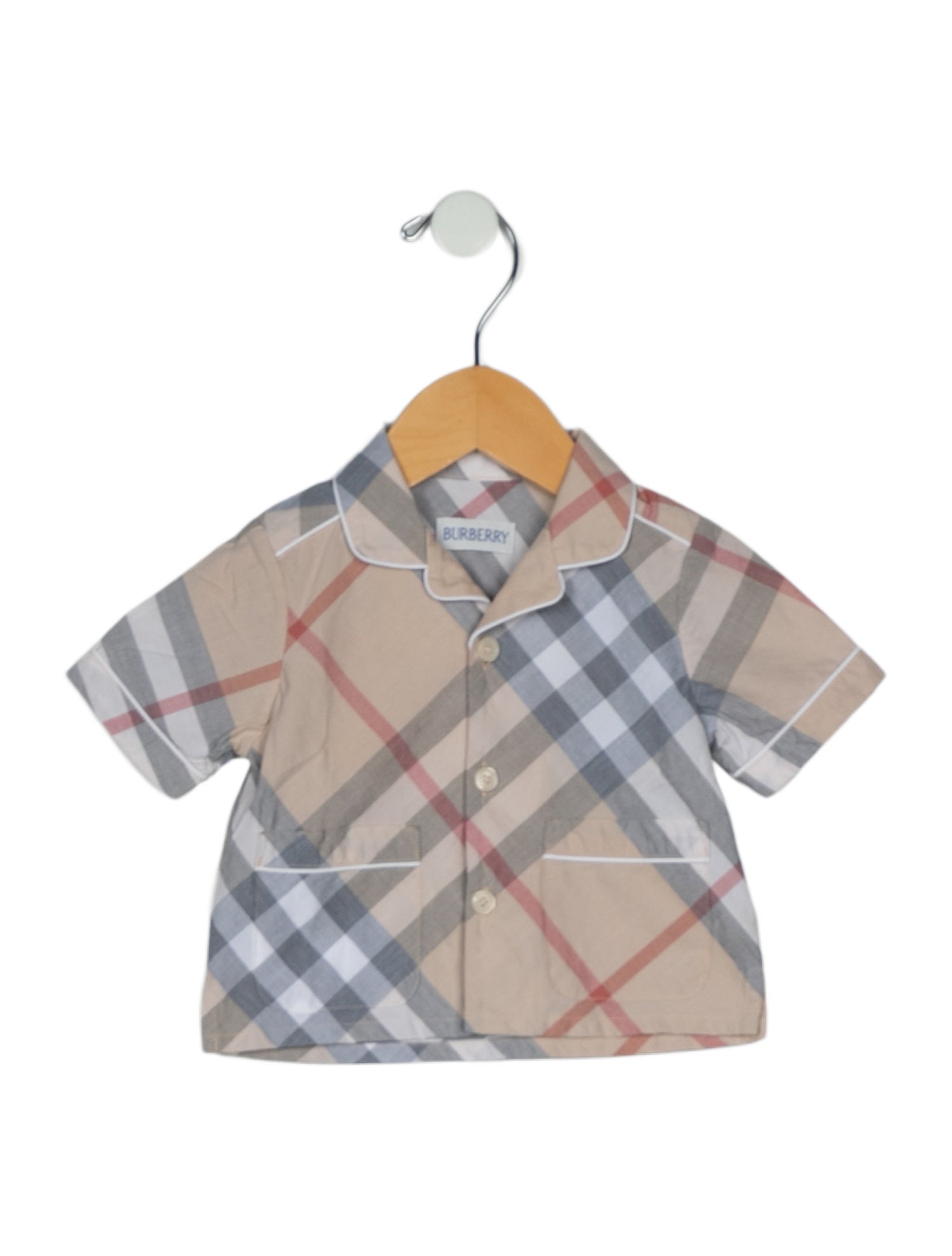 Burberry Infant Boys Short Sleeve Button Up Shirt