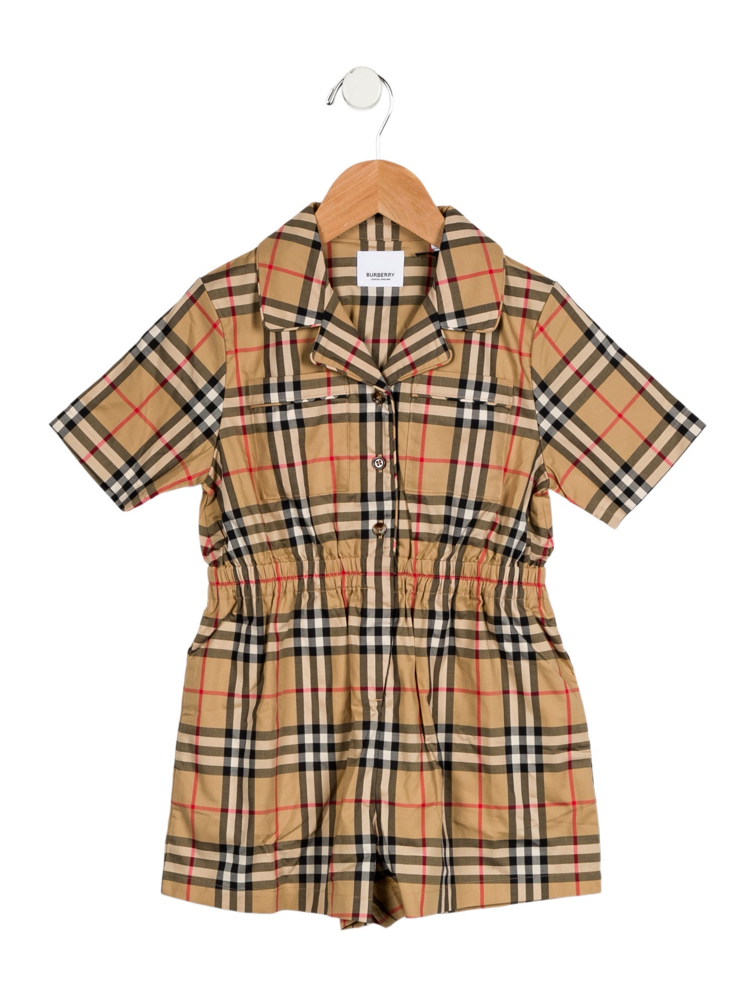 Burberry Girls' House Check Print Romper w/Tags