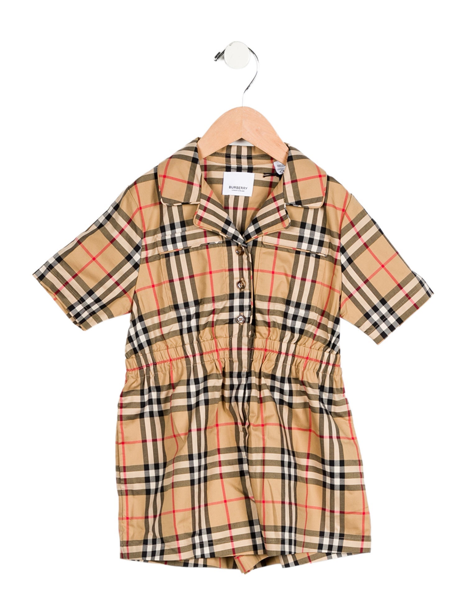 Burberry Check Woven Jumpsuit