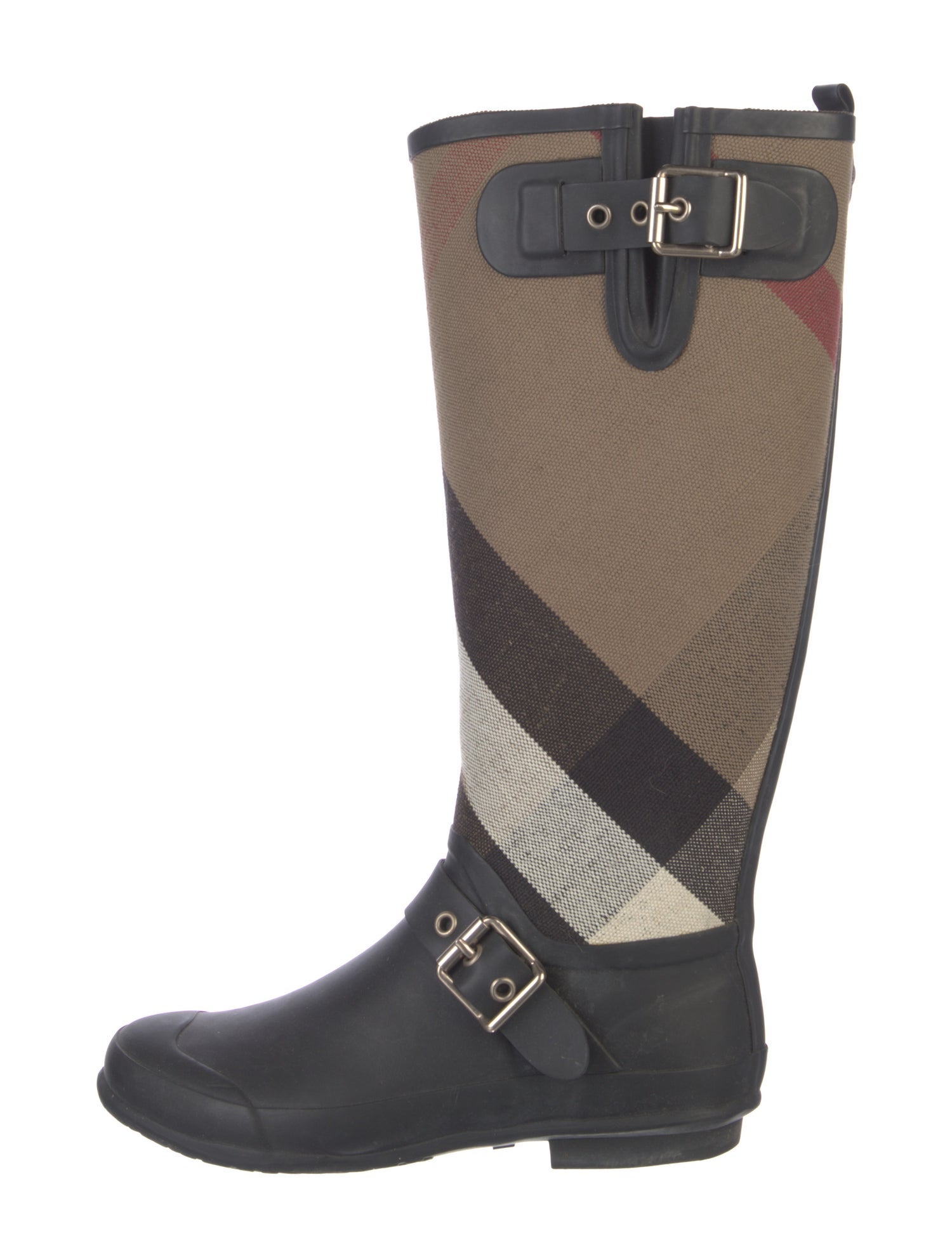 Burberry House Check Pattern Rubber Rain Boots