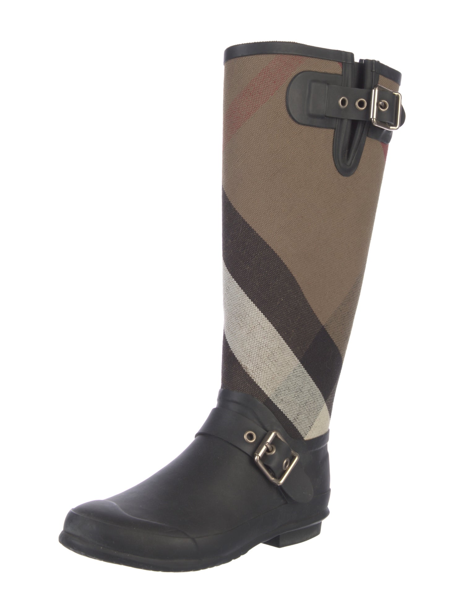 Burberry House Check Pattern Rubber Rain Boots