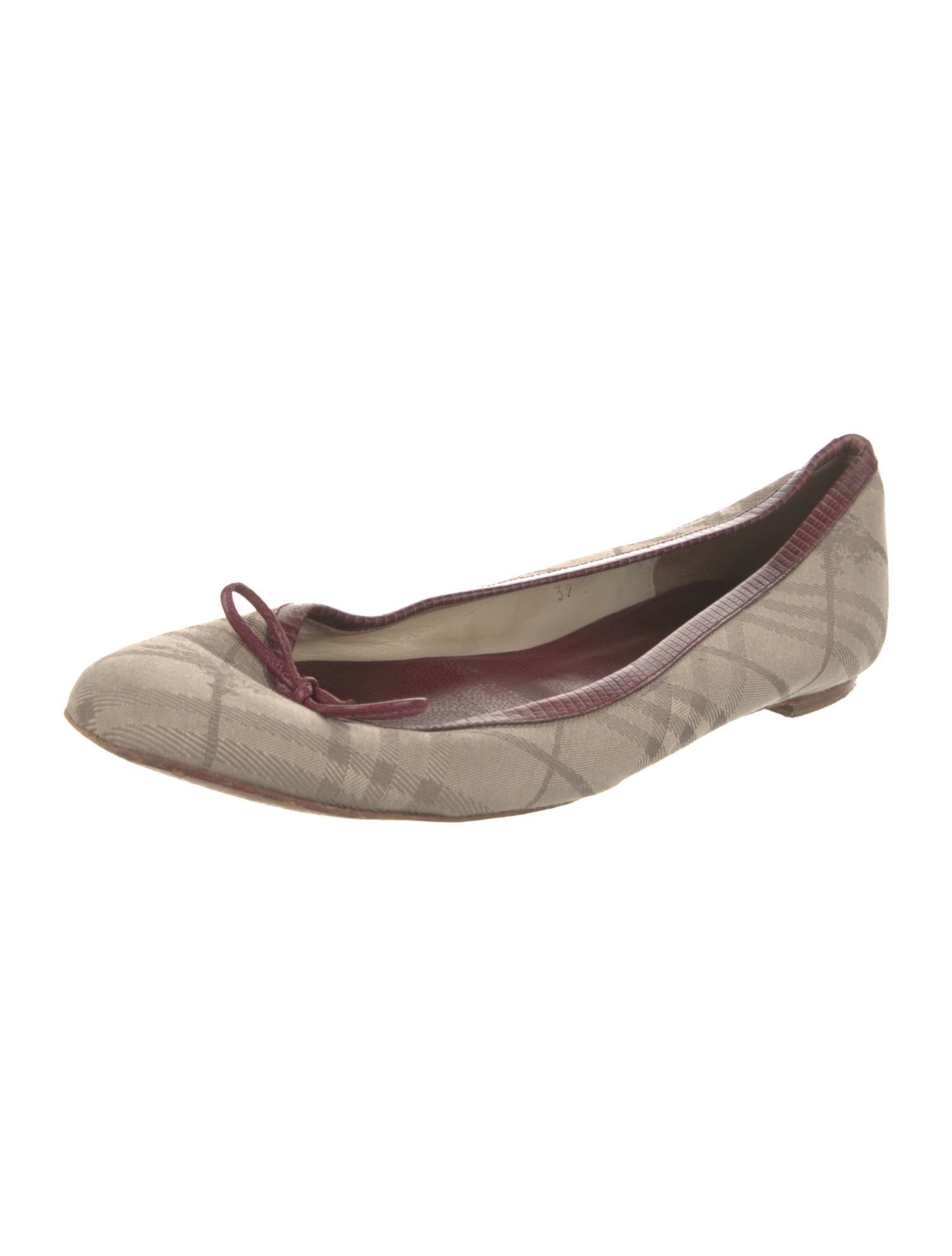 Burberry Canvas Printed Ballet Flats
