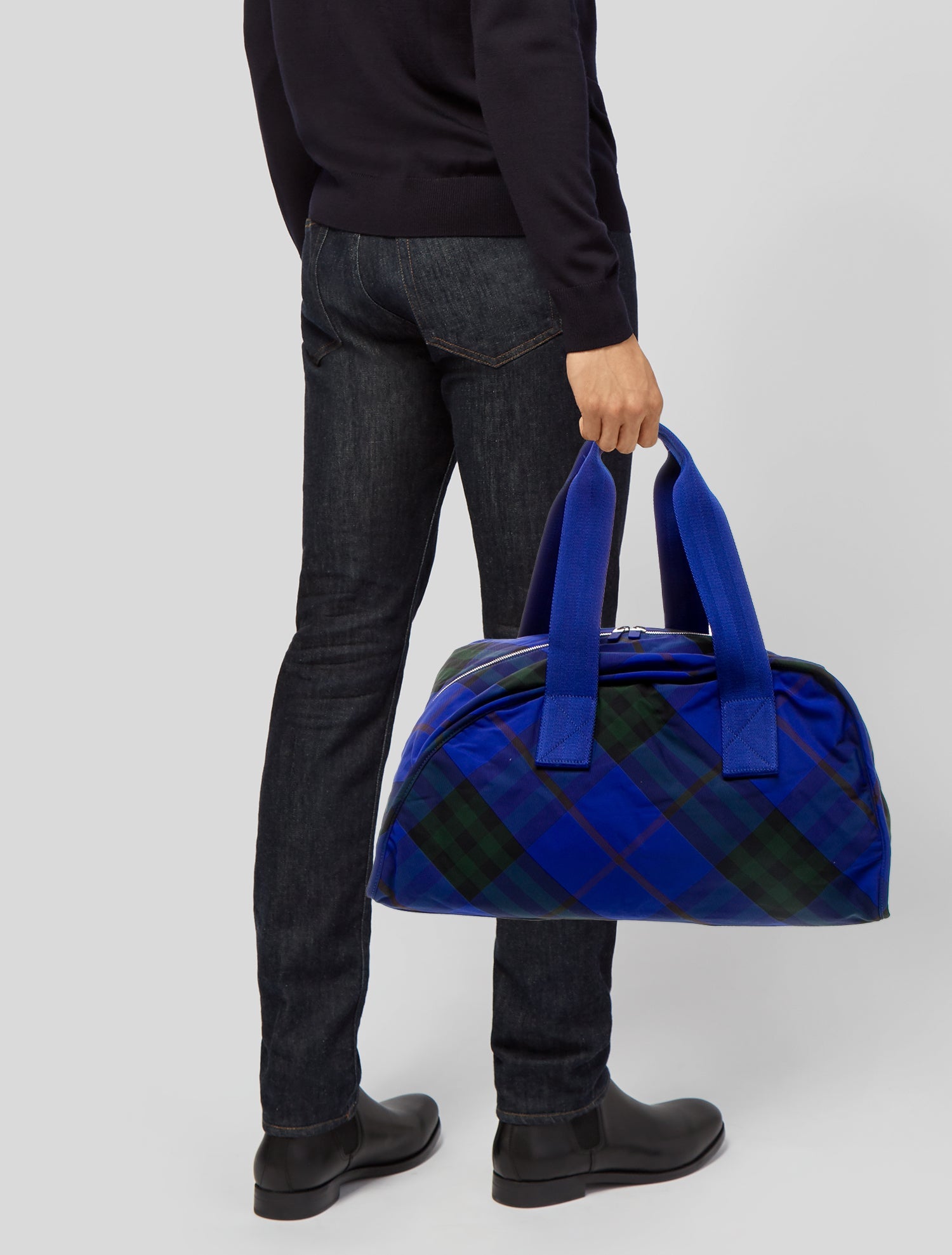 Burberry Medium Shield Check Duffel Bag w/ Tags