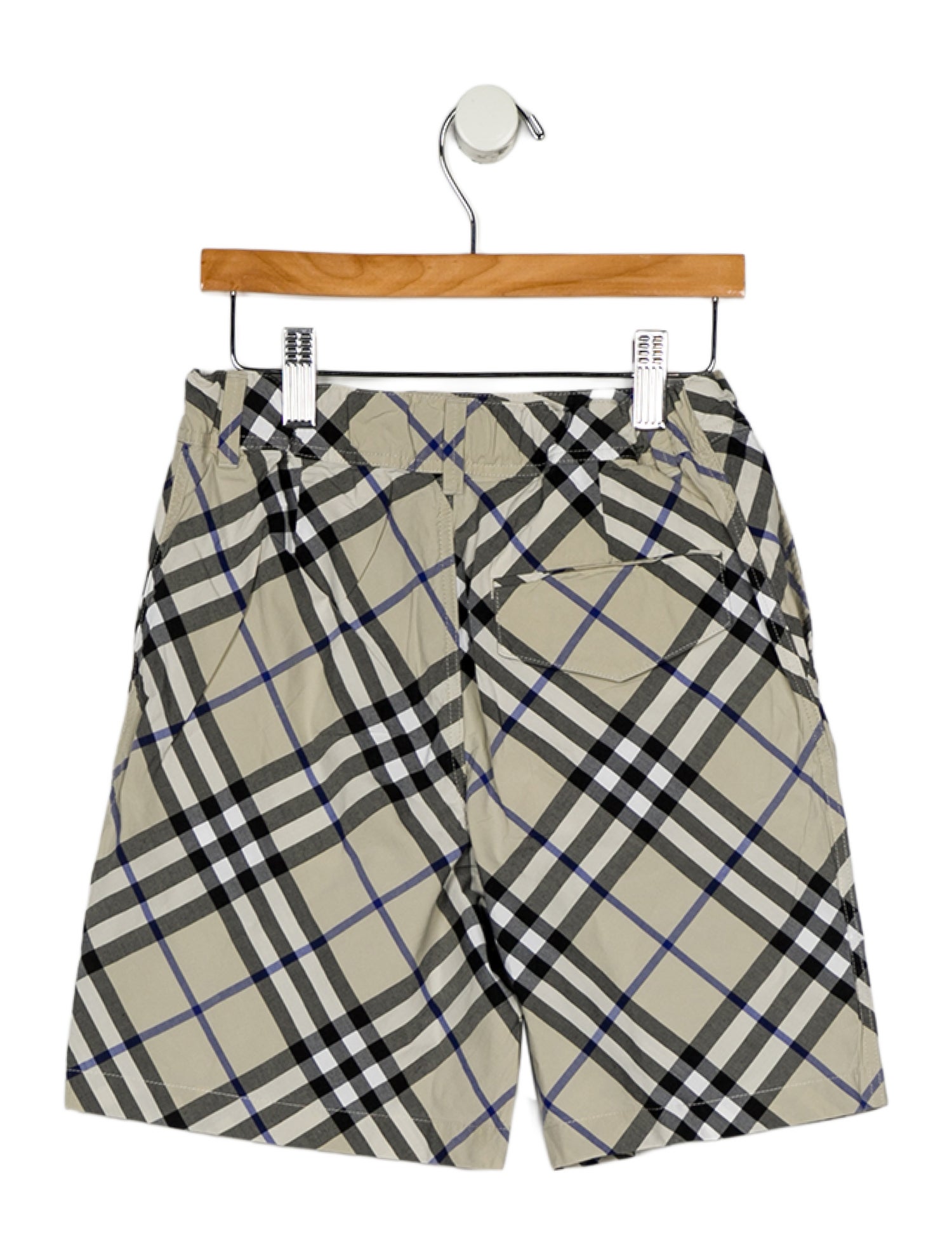 Burberry Check Print Cotton Shorts