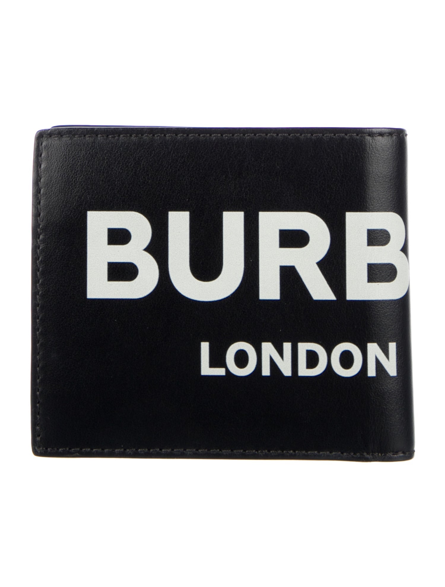 Burberry Leather Printed Bifold Wallet