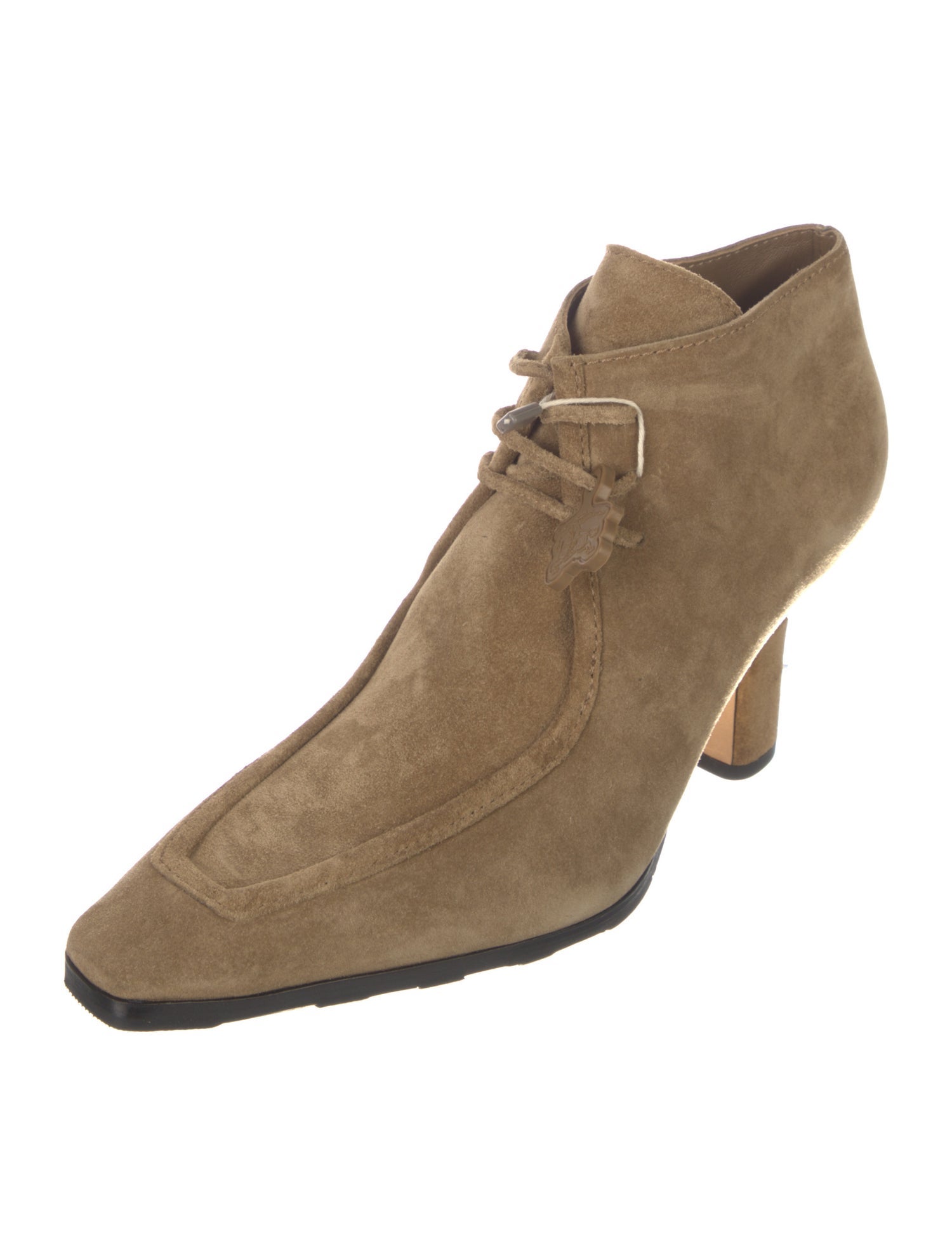 Burberry Suede Lace-Up Boots w/ Tags